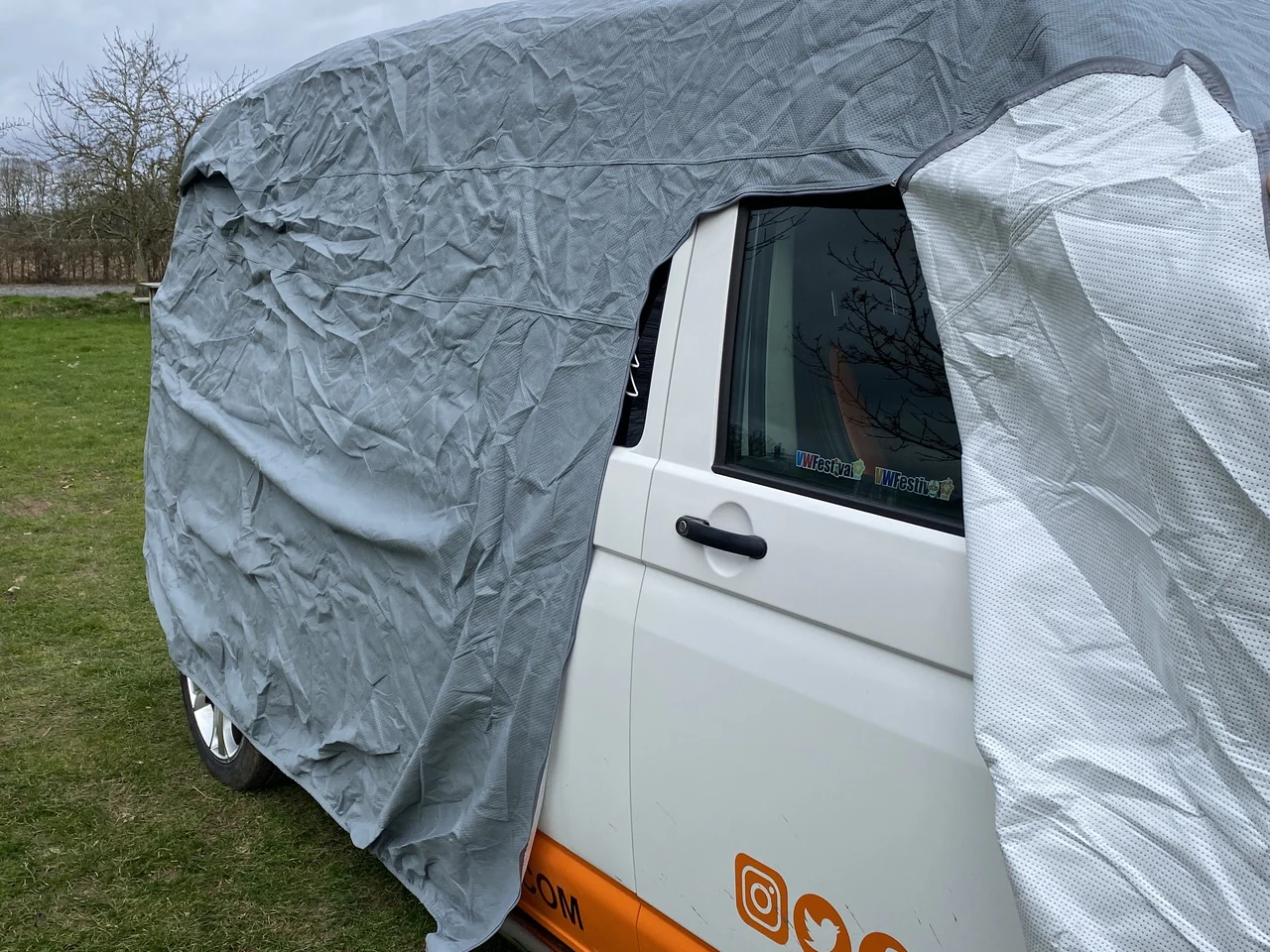 VW T25/T3/T4/T5/T6 Campervan Cover (Grey) - Image 4