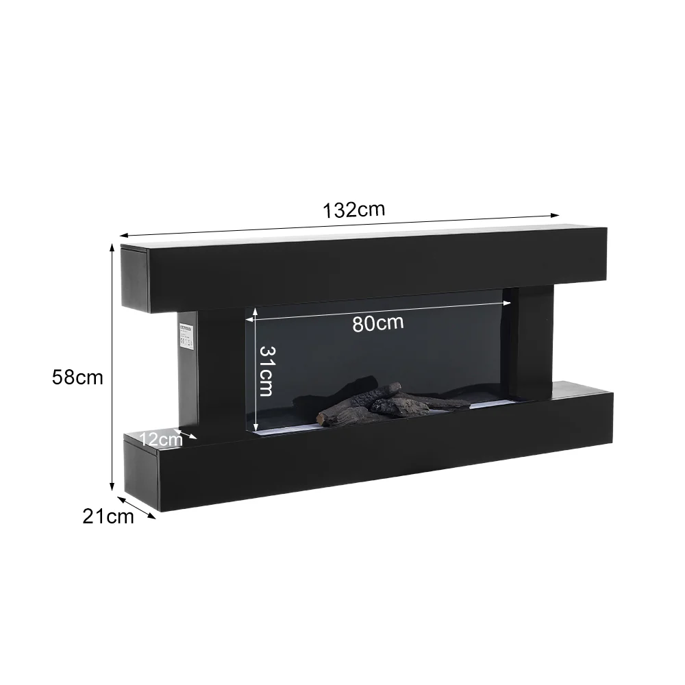 52 Inch Wall Mounted Electric Fireplace - Image 2