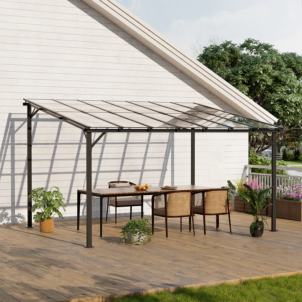 Wall-Mounted Lean to Patio Canopy L or XL - Image 2