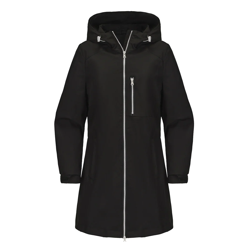Waterproof Hooded Jacket - Black - Image 3