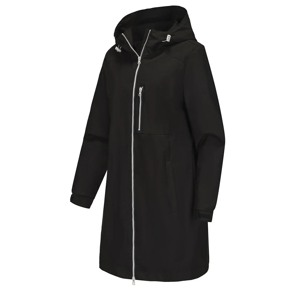 Waterproof Hooded Jacket - Black - Image 4