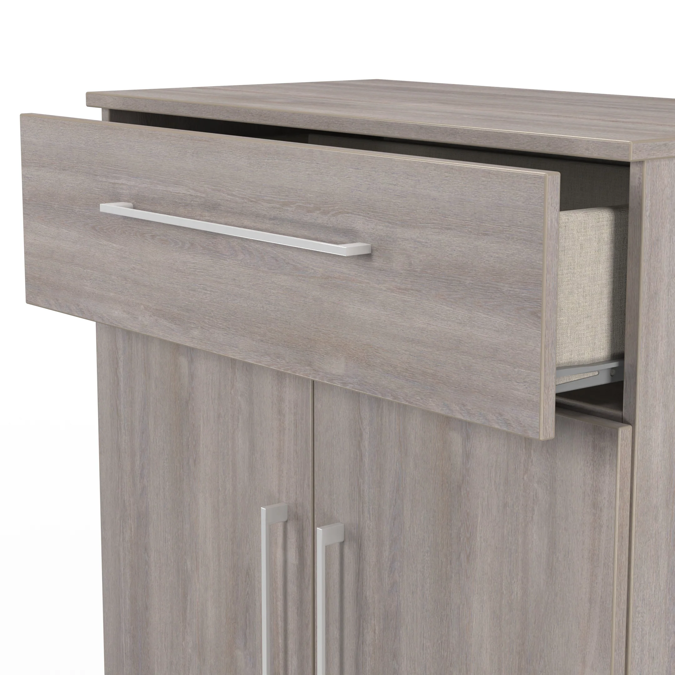 Wellington Ready Assembled 1 Drawer 2 Door Sideboard in Grey Oak - Image 7