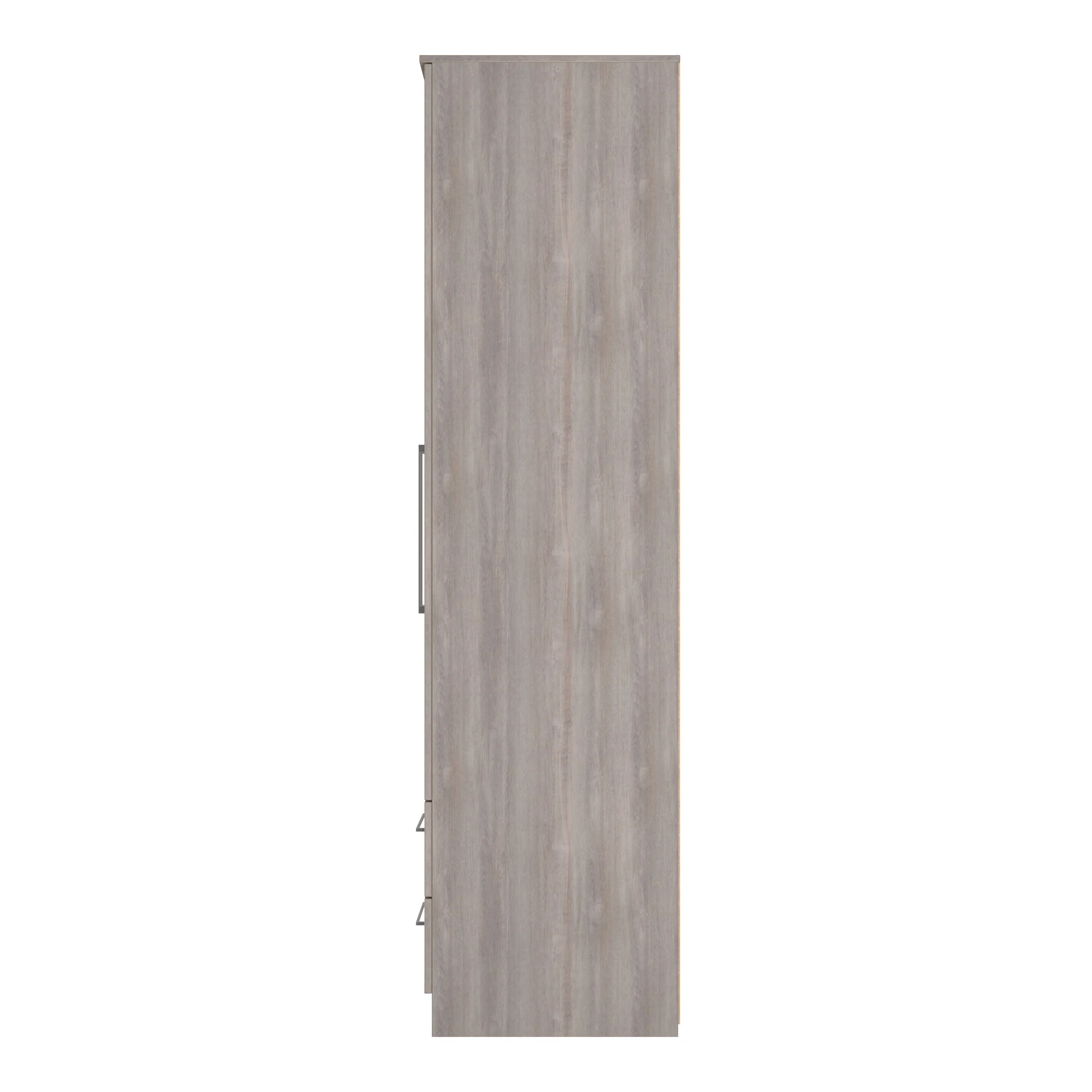 Wellington Ready Assembled 2 Door 2 Drawer Wardrobe in Grey Oak - Image 3
