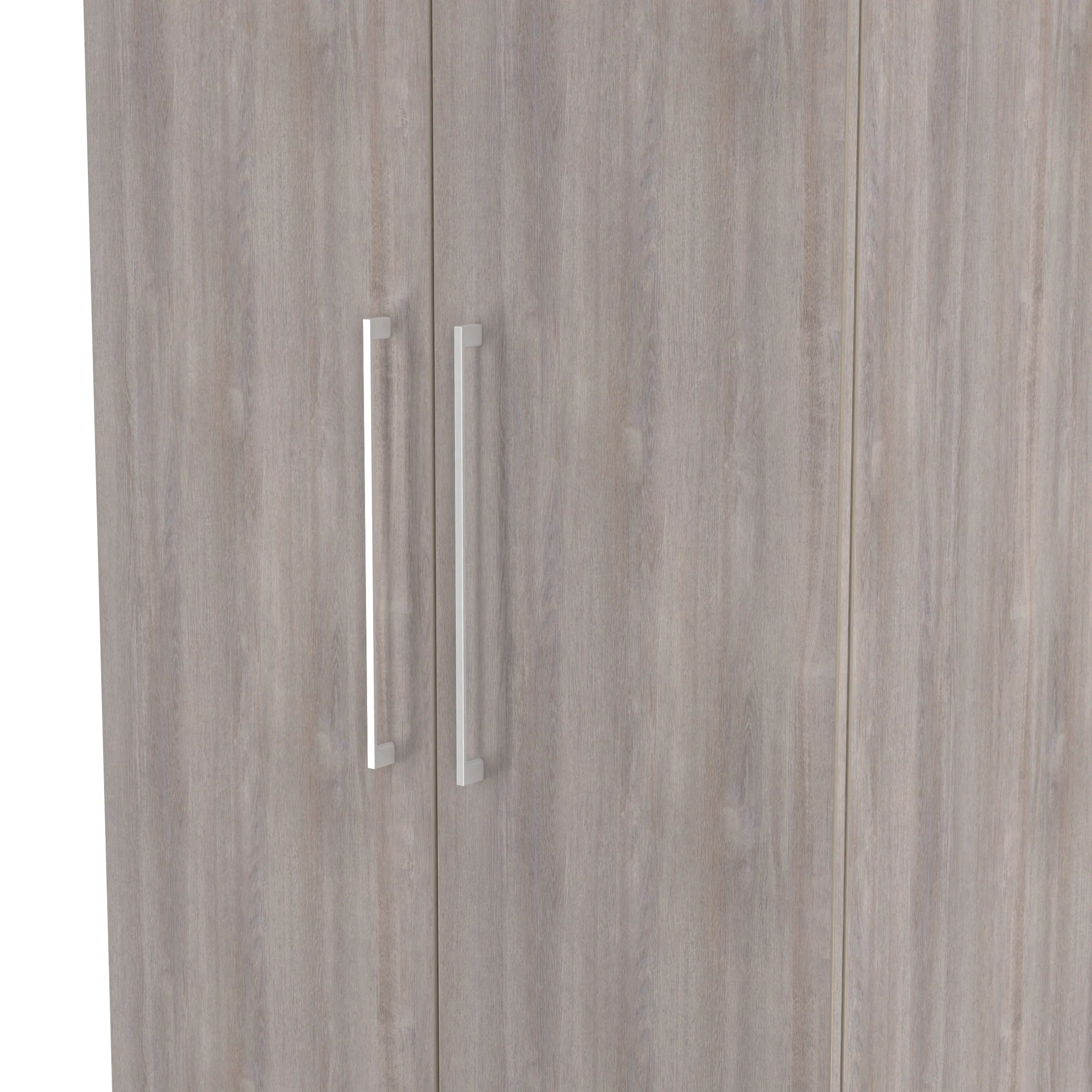 Wellington Ready Assembled 2 Door 2 Drawer Wardrobe in Grey Oak - Image 5