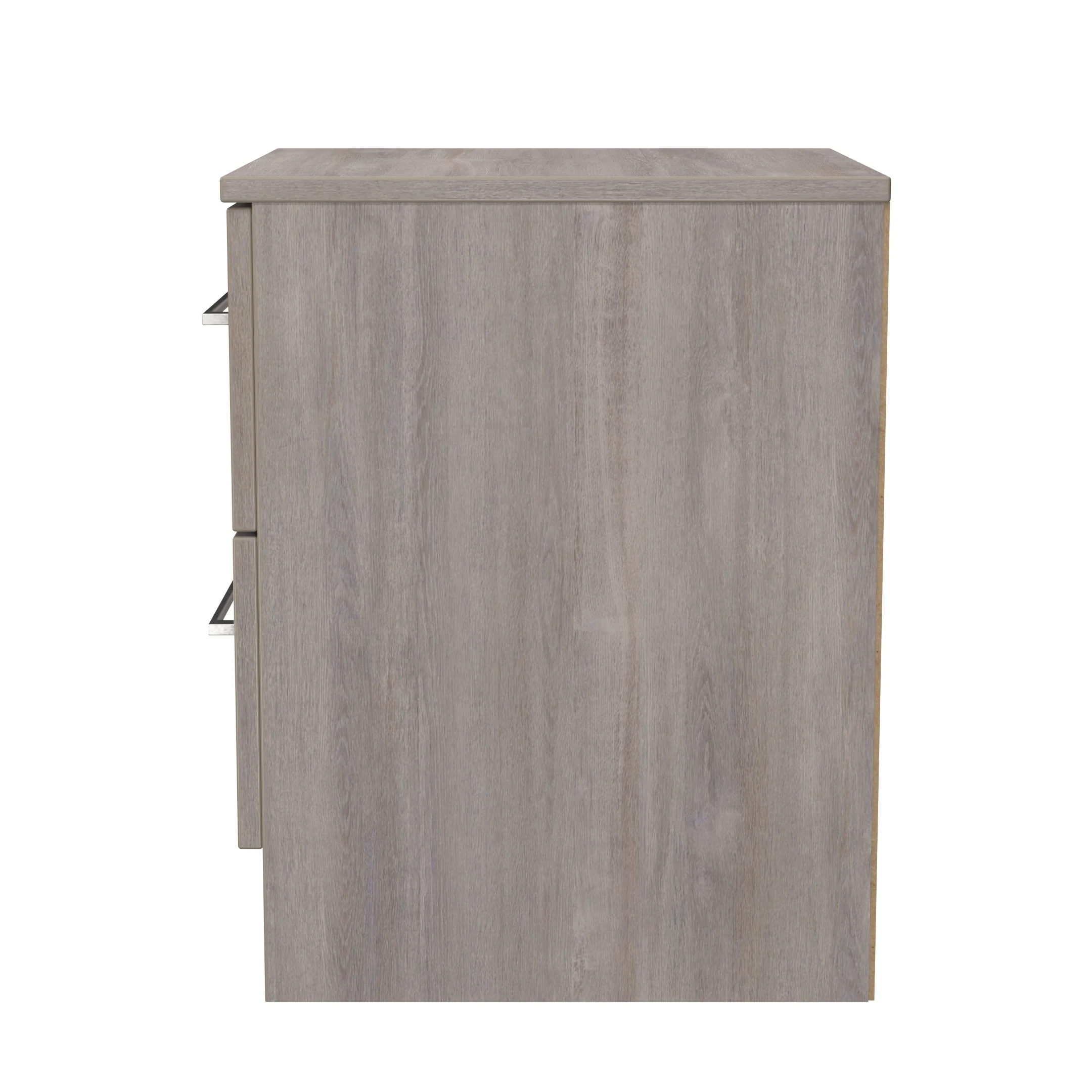 Wellington Ready Assembled 2 Drawer Bedside Cabinet in Grey Oak - Image 3