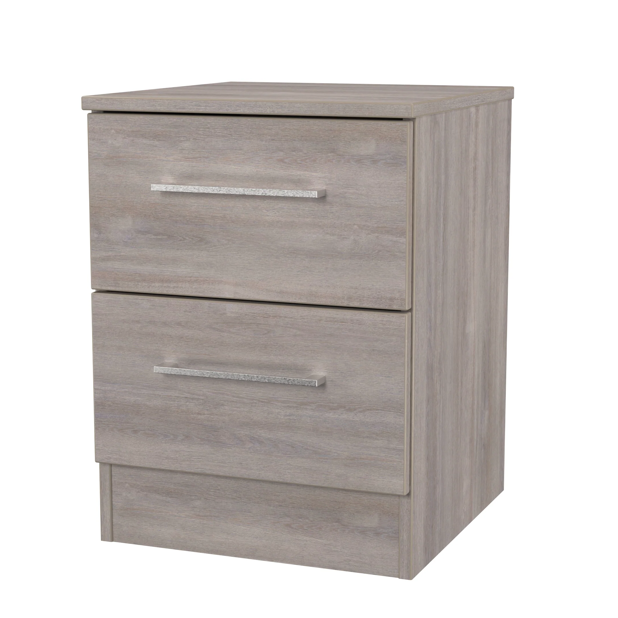 Wellington Ready Assembled 2 Drawer Bedside Cabinet in Grey Oak - Image 4