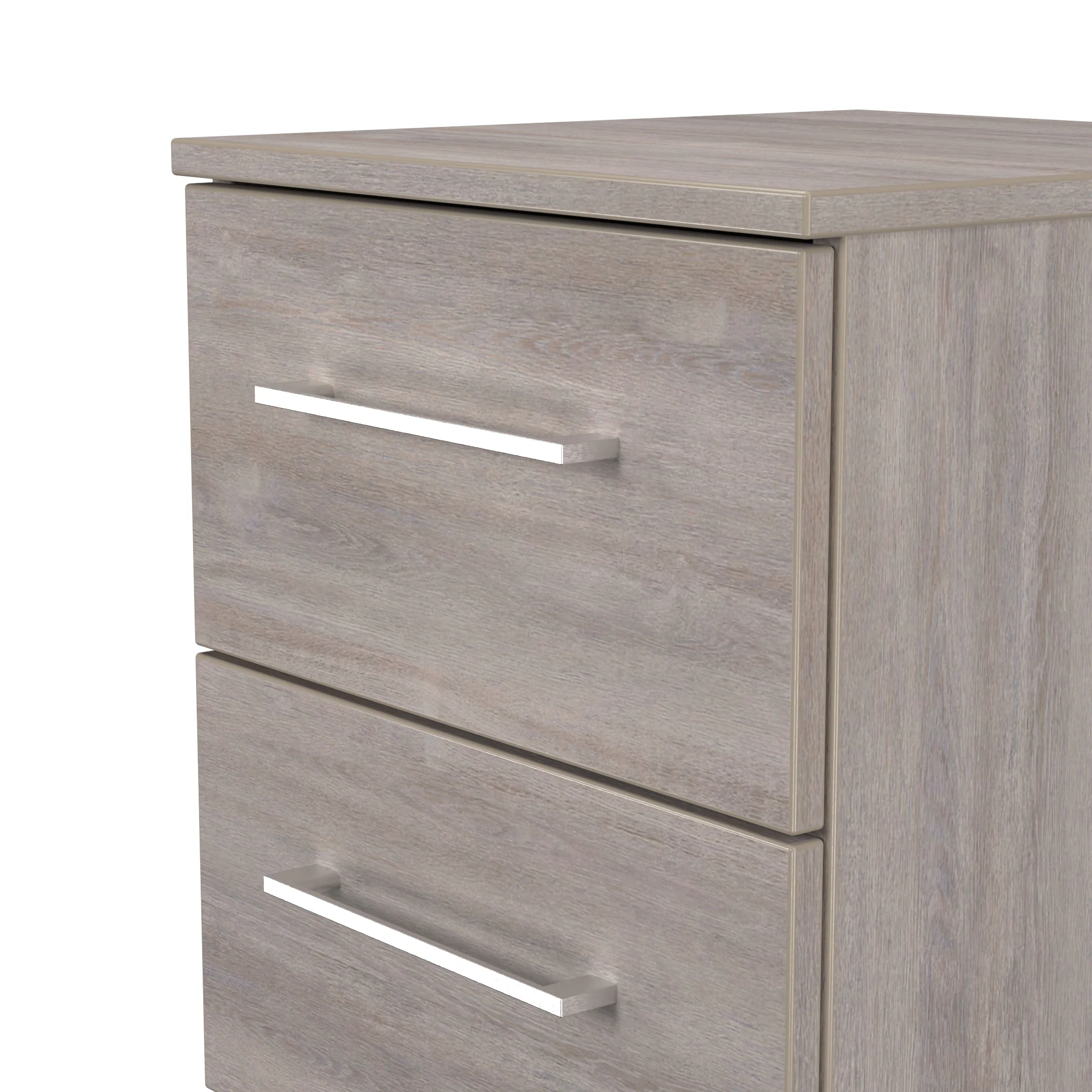 Wellington Ready Assembled 2 Drawer Bedside Cabinet in Grey Oak - Image 5