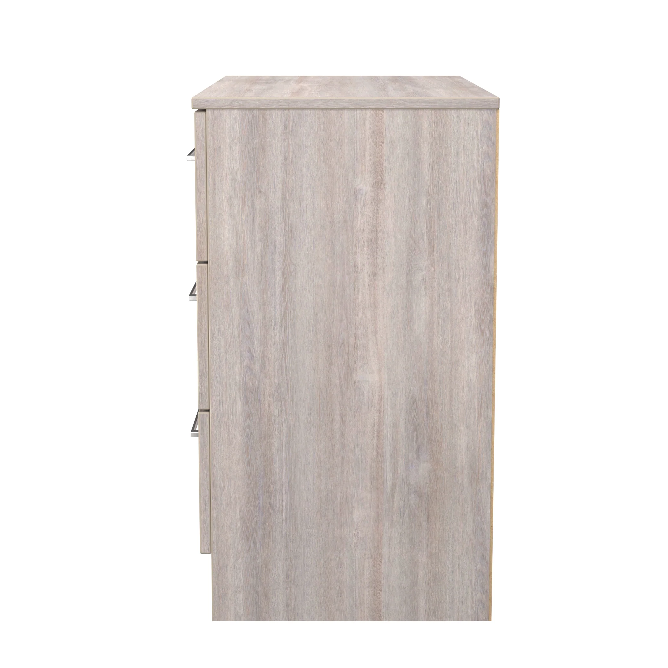 Wellington Ready Assembled 3 Drawer Chest in Grey Oak - Image 3