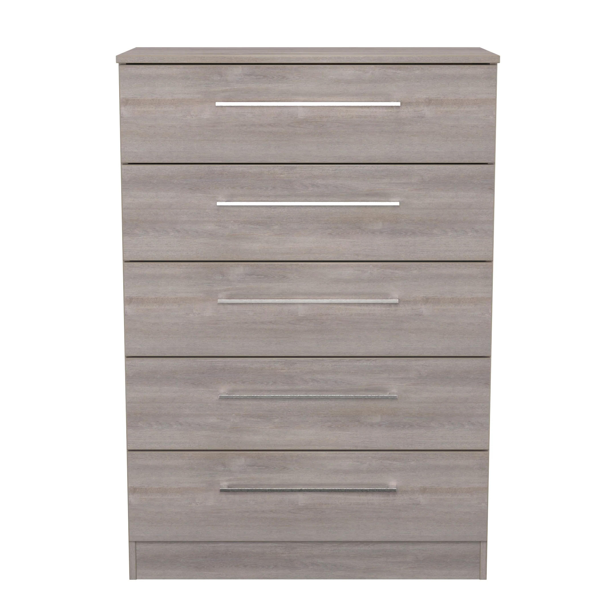 Wellington Ready Assembled 5 Drawer Chest in Grey Oak - Image 2