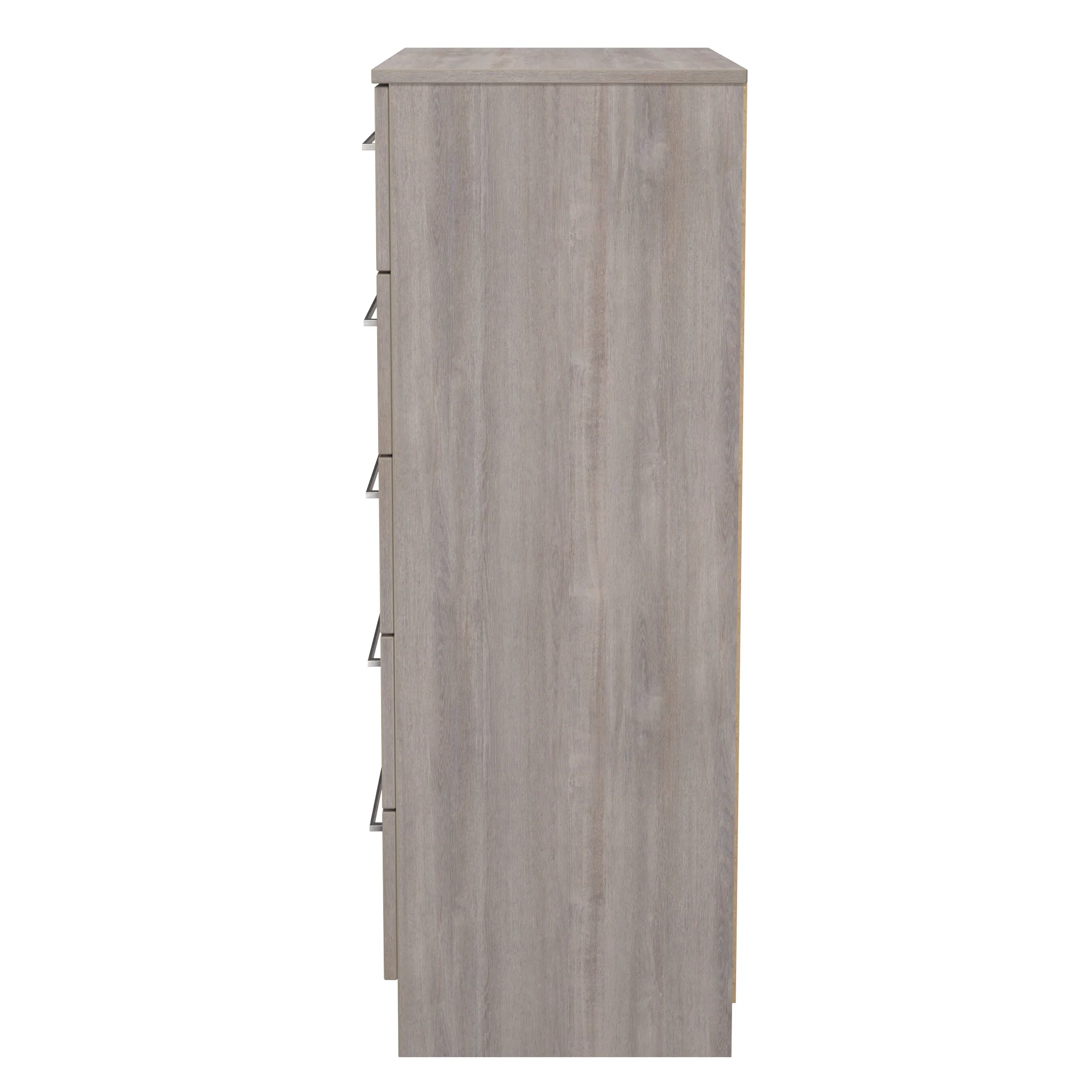 Wellington Ready Assembled 5 Drawer Chest in Grey Oak - Image 3