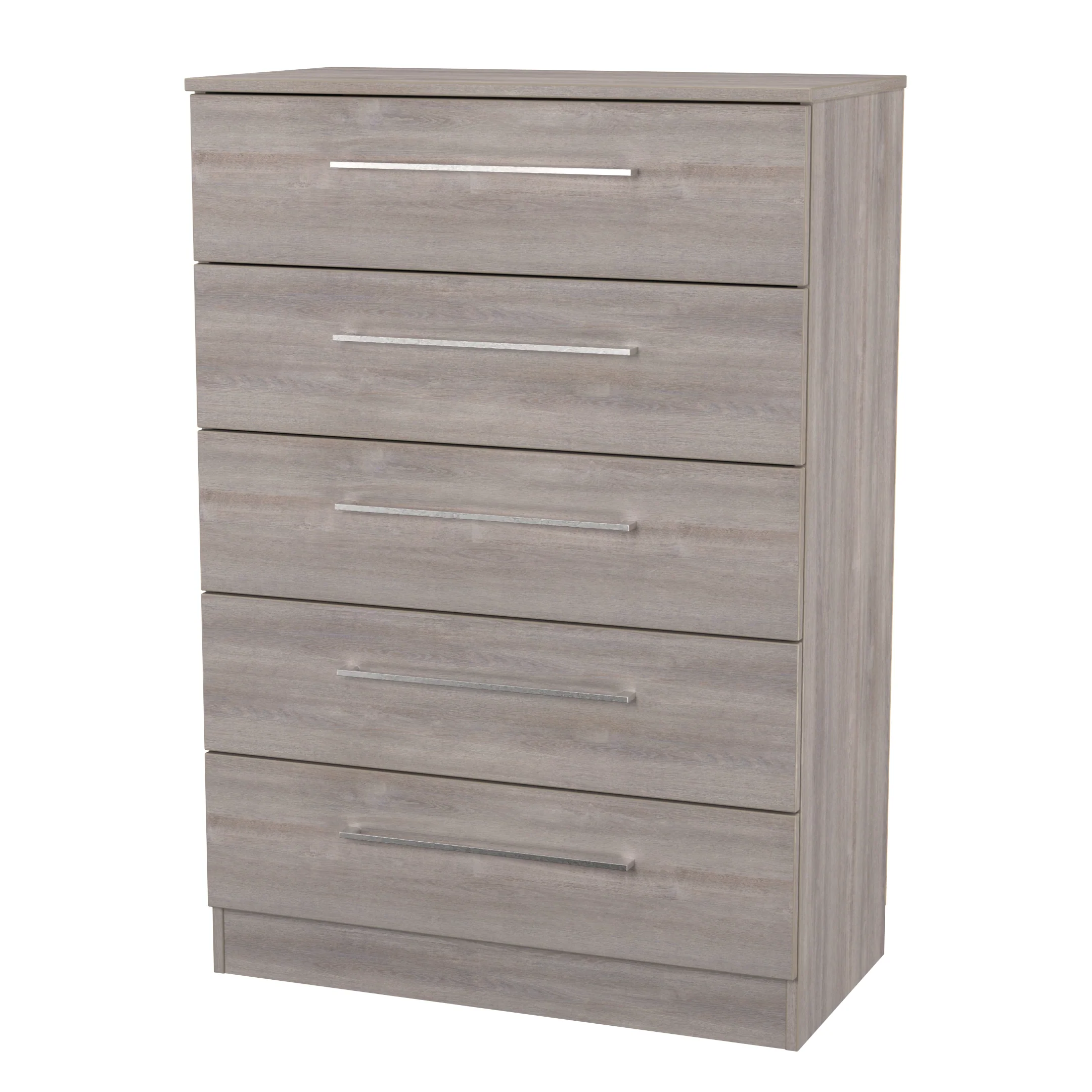 Wellington Ready Assembled 5 Drawer Chest in Grey Oak - Image 4