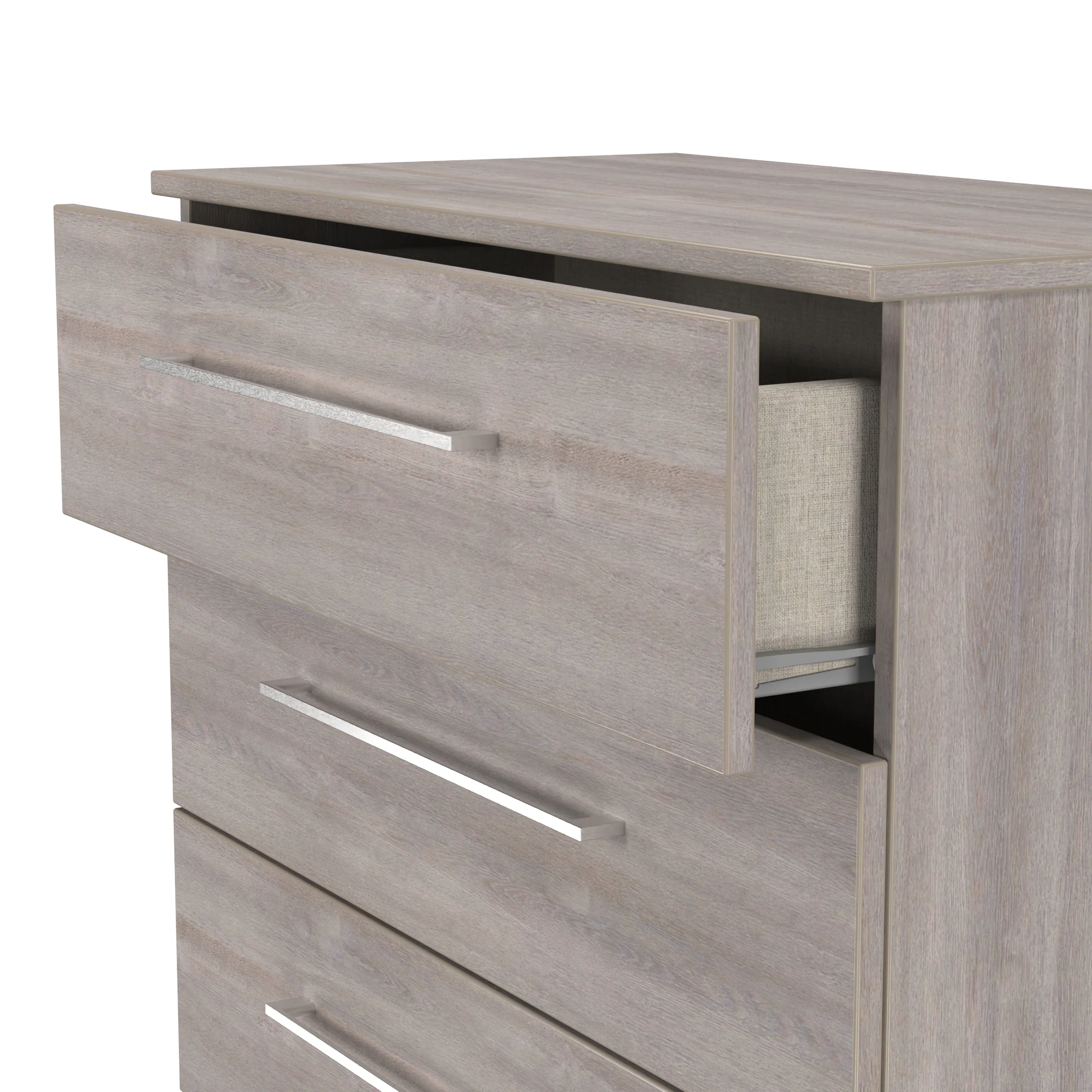 Wellington Ready Assembled 5 Drawer Chest in Grey Oak - Image 6