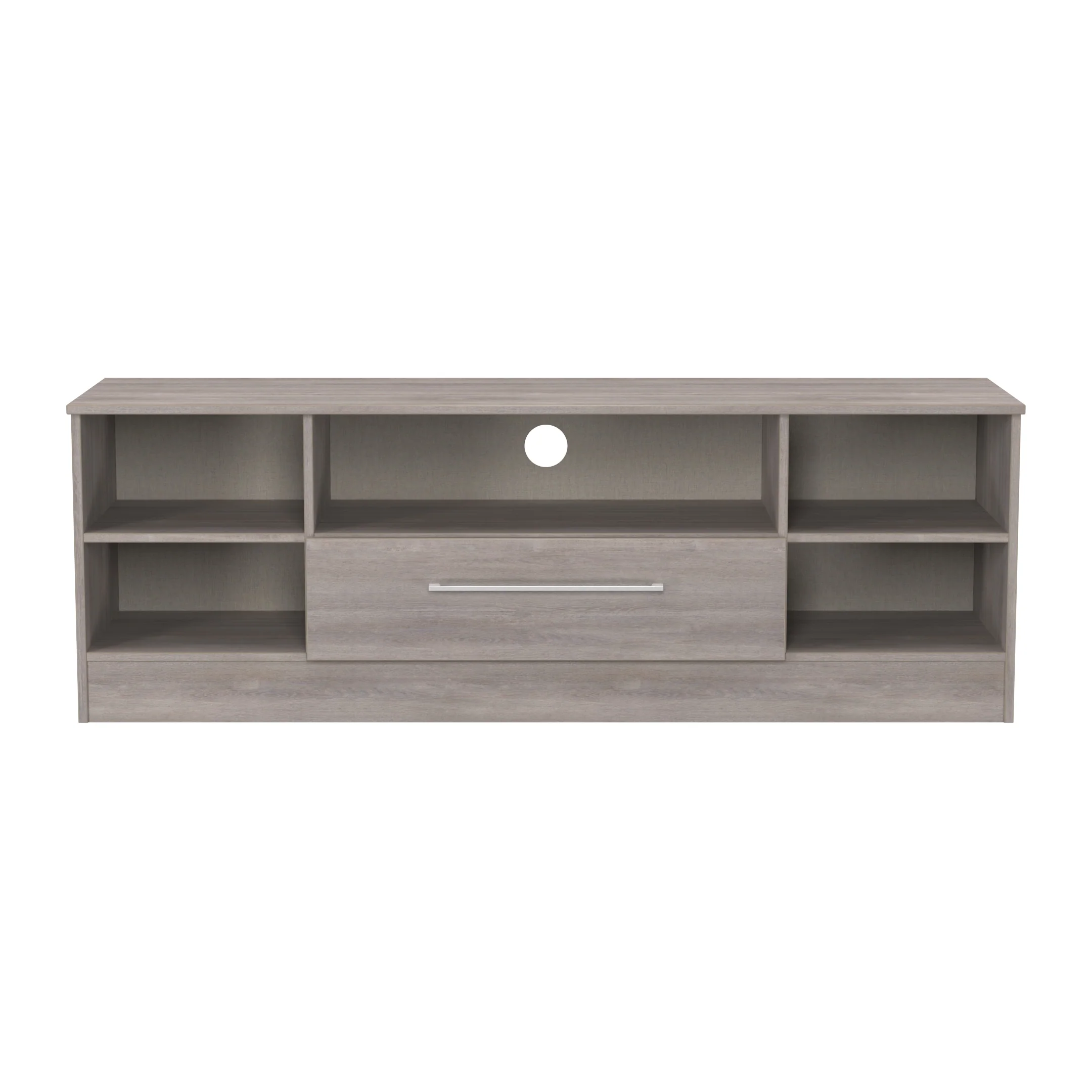 Wellington Ready Assembled Wide 1 Drawer TV & Media Unit in Grey Oak - Image 2