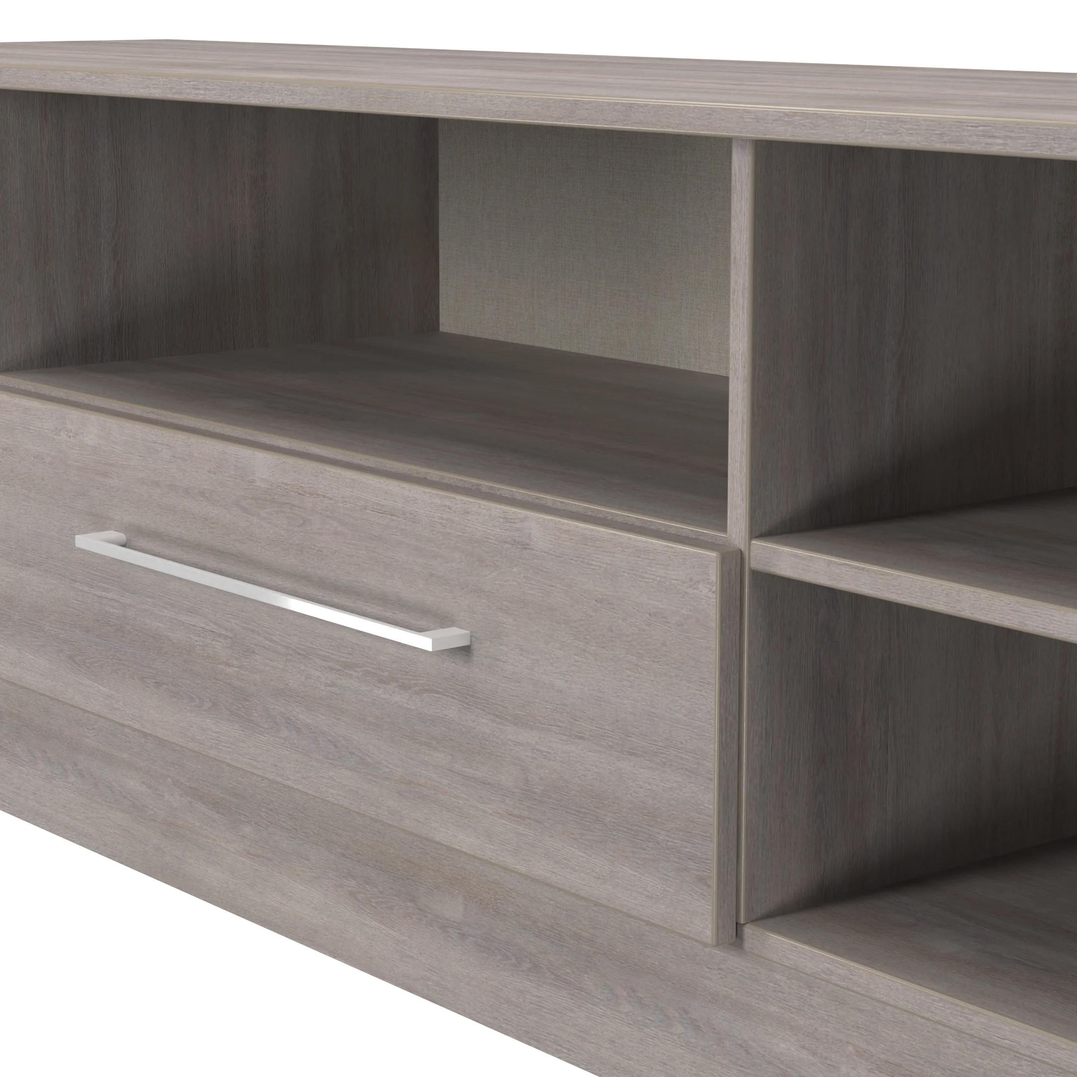 Wellington Ready Assembled Wide 1 Drawer TV & Media Unit in Grey Oak - Image 5