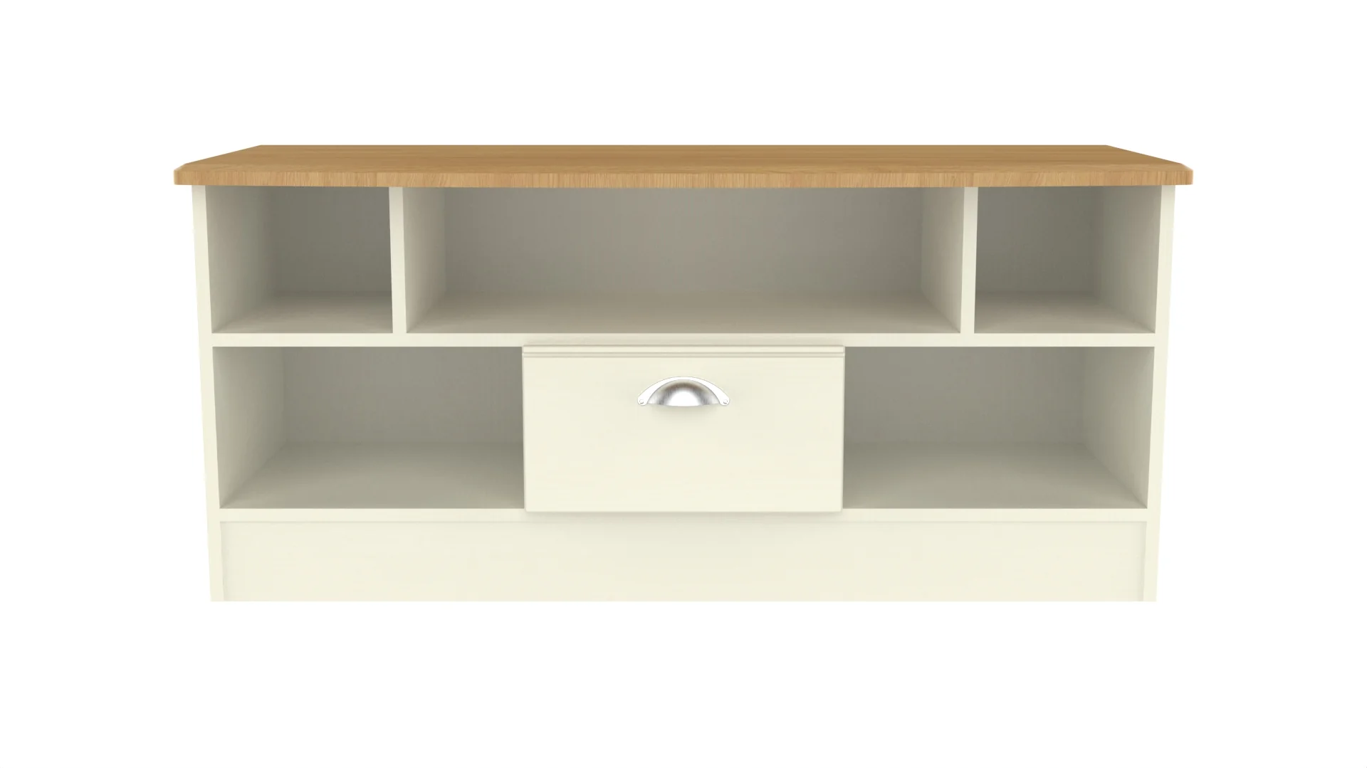 Westminster Ready Assembled 1 Drawer TV & Media Unit in Cream Ash & Riviera Oak - Image 7