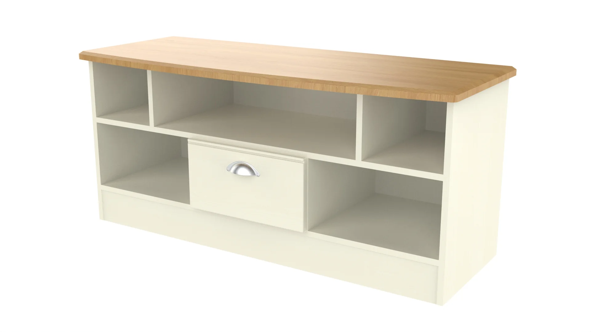 Westminster Ready Assembled 1 Drawer TV & Media Unit in Cream Ash & Riviera Oak - Image 8