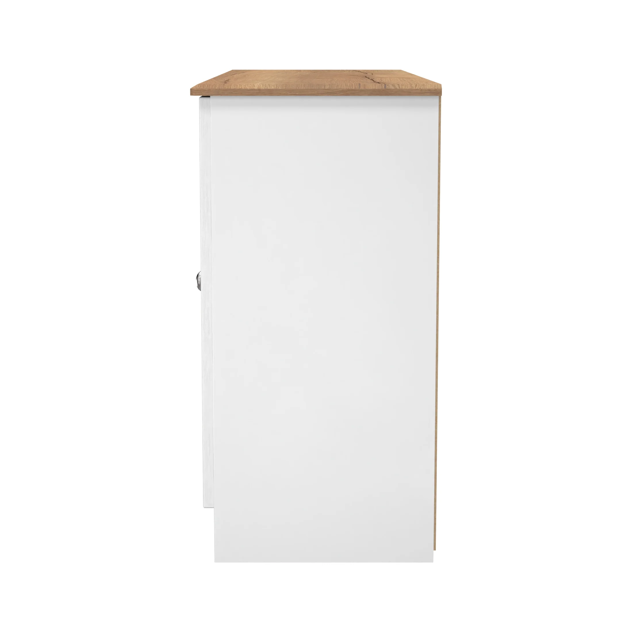 Westminster Ready Assembled 2 Door 3 Drawer Sideboard in White Ash & Riviera Oak - Image 2