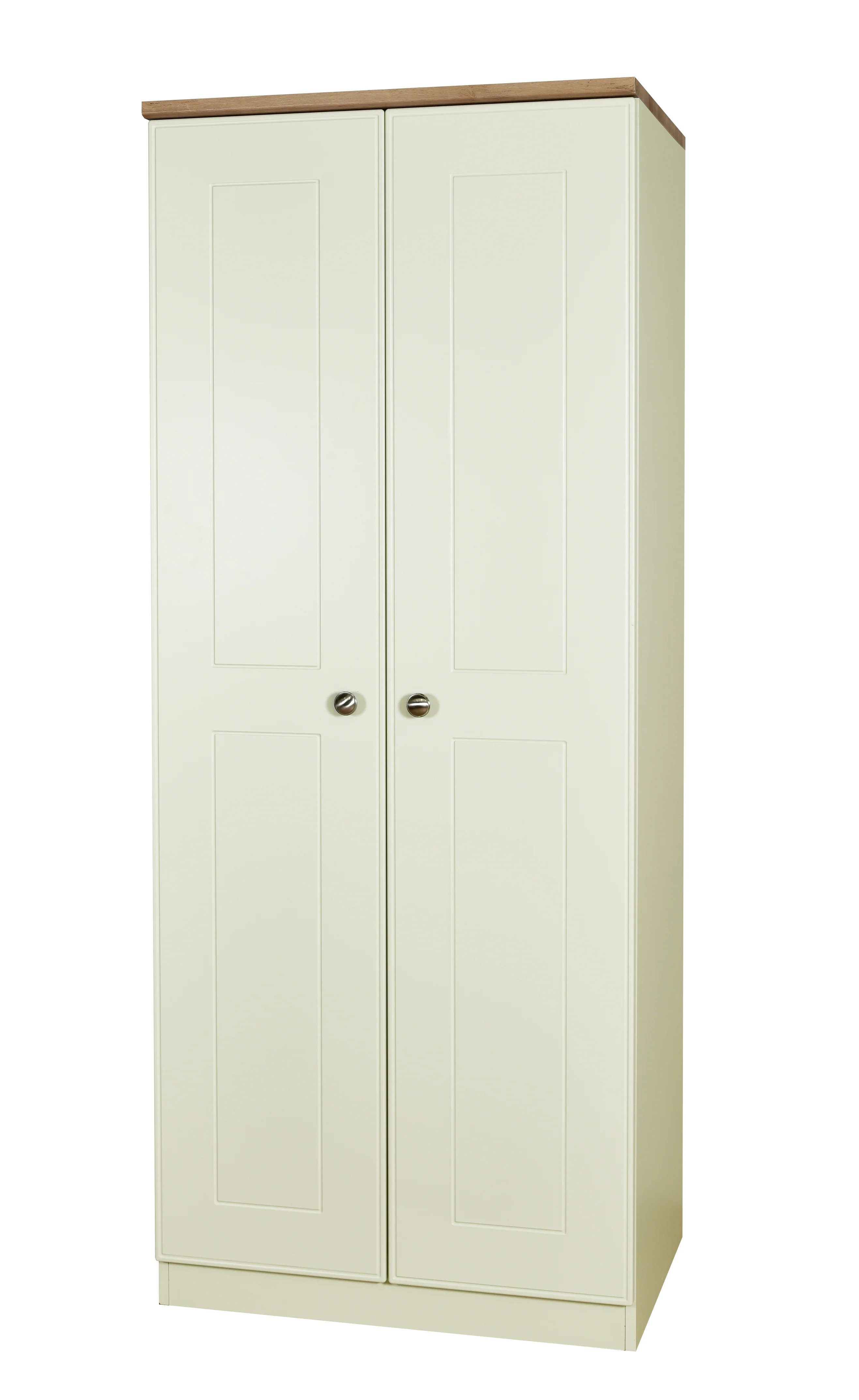 Westminster Ready Assembled 2 Door Wardrobe In Cream Ash & Riviera Oak - Image 9