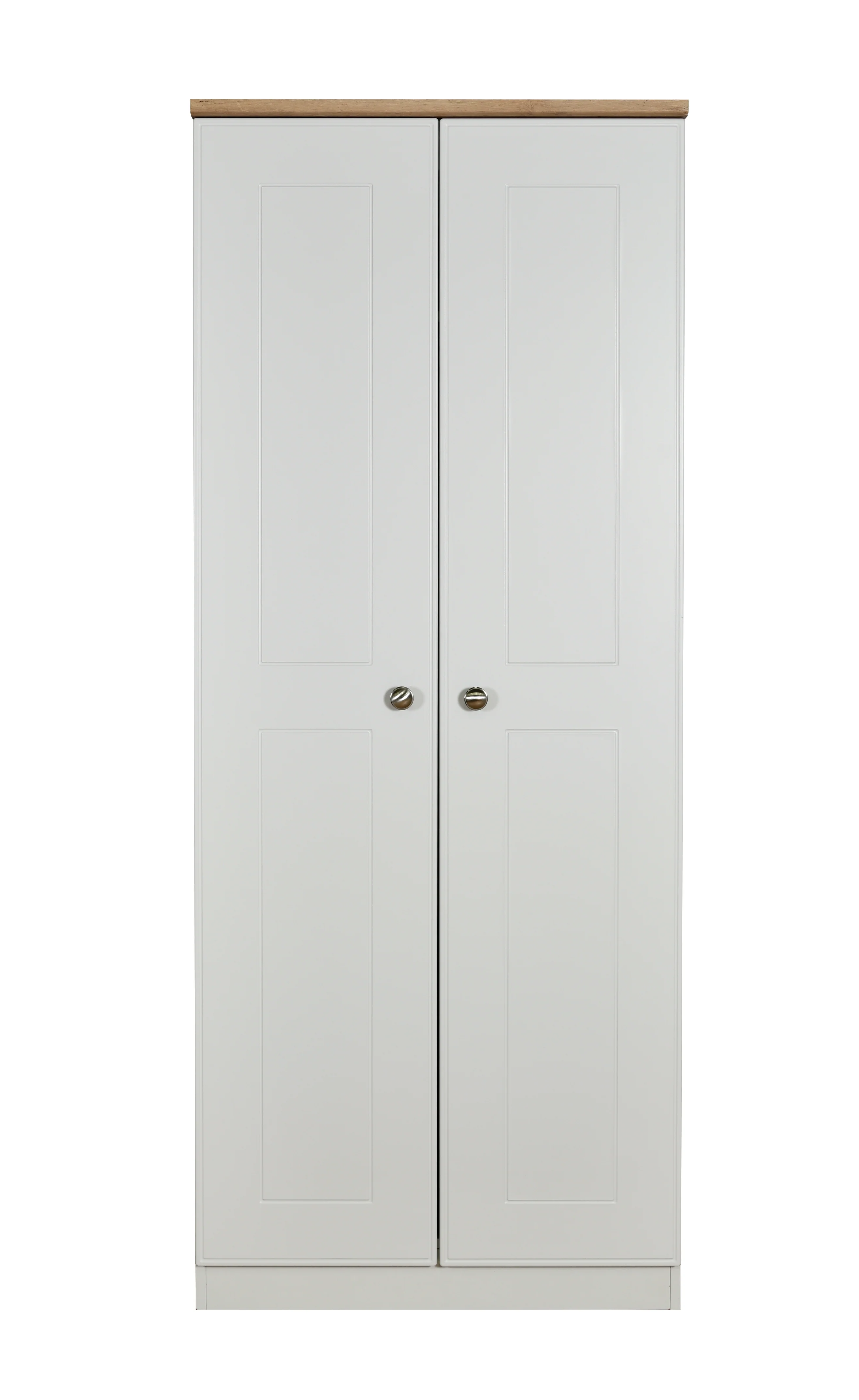 Westminster Ready Assembled 2 Door Wardrobe in Grey Matt & Riviera Oak - Image 2