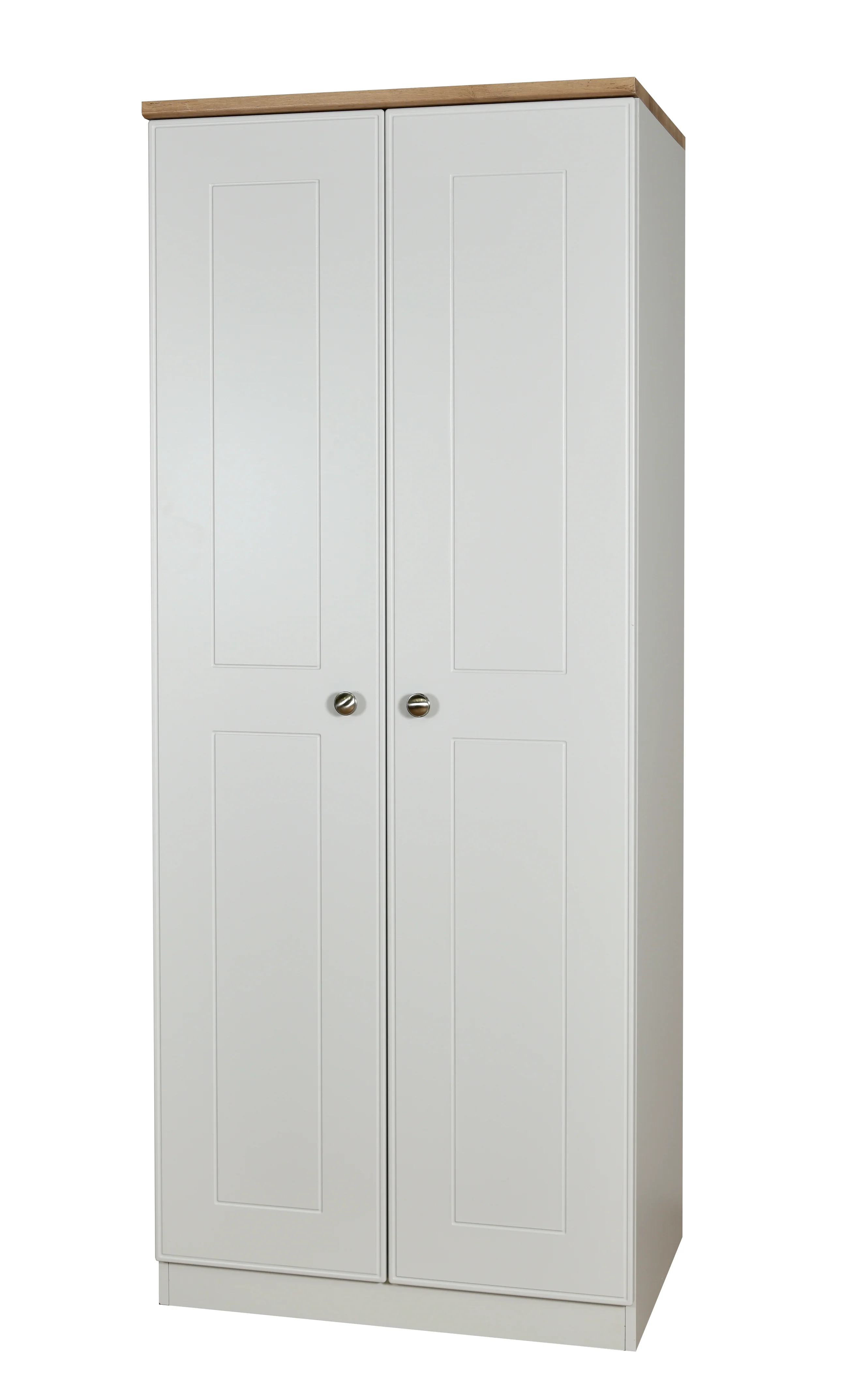 Westminster Ready Assembled 2 Door Wardrobe in Grey Matt & Riviera Oak - Image 3