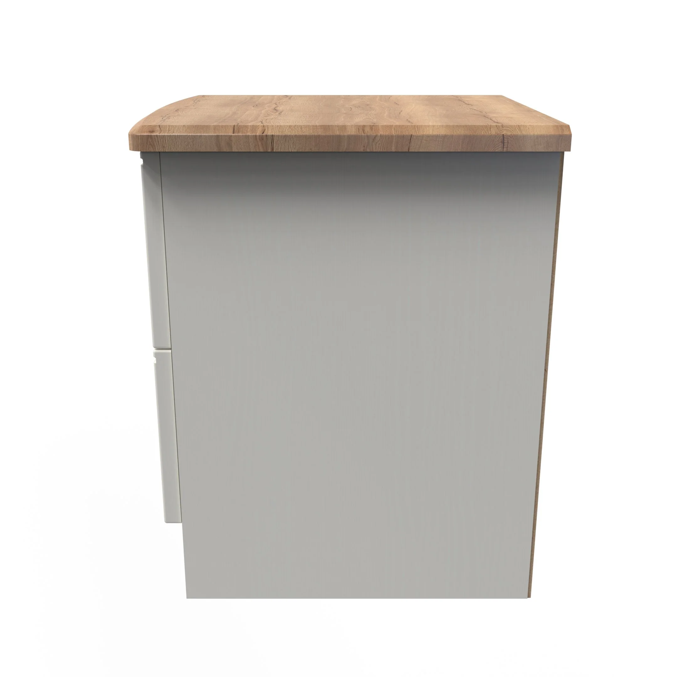 Westminster Ready Assembled 2 Drawer Bedside Cabinet in Cream Ash & Riviera Oak - Image 2