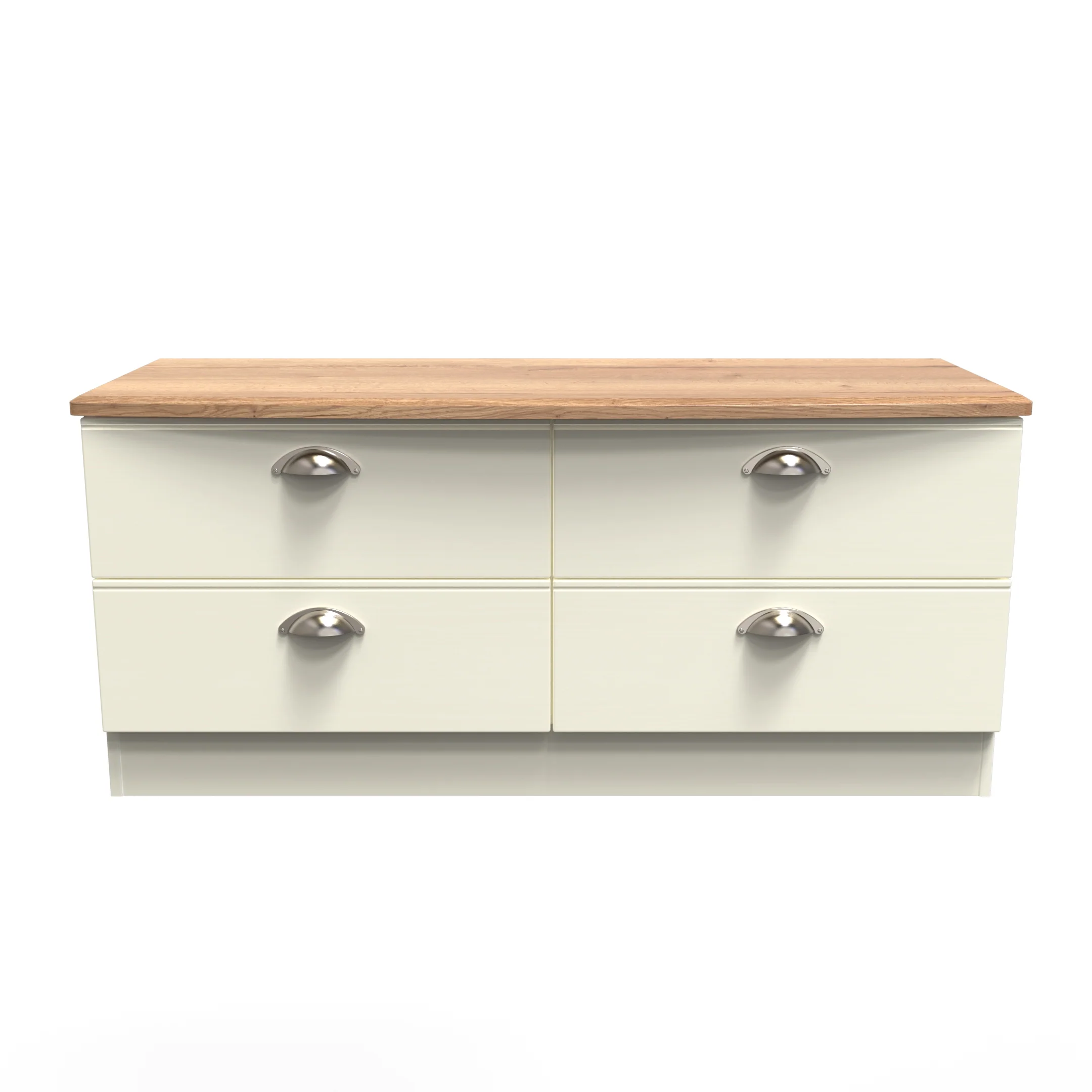 Westminster Ready Assembled 4 Drawer Bed Box in Cream Ash & Riviera Oak