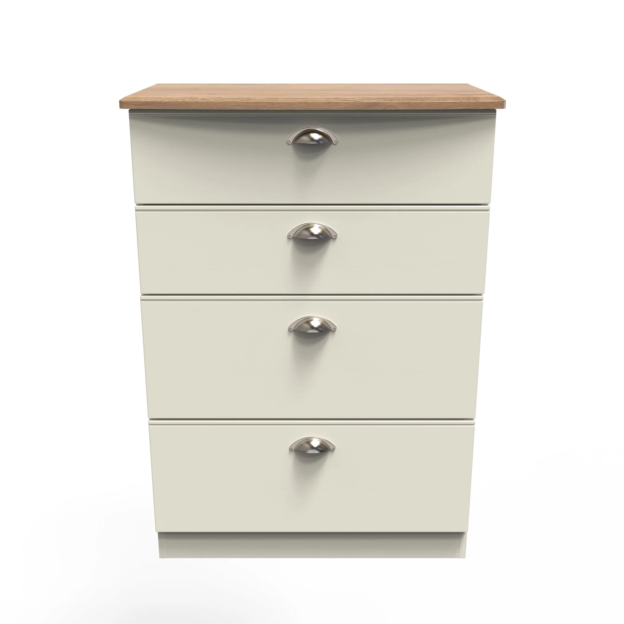 Westminster Ready Assembled 4 Drawer Deep Chest in Cream Ash & Riviera Oak - Image 2