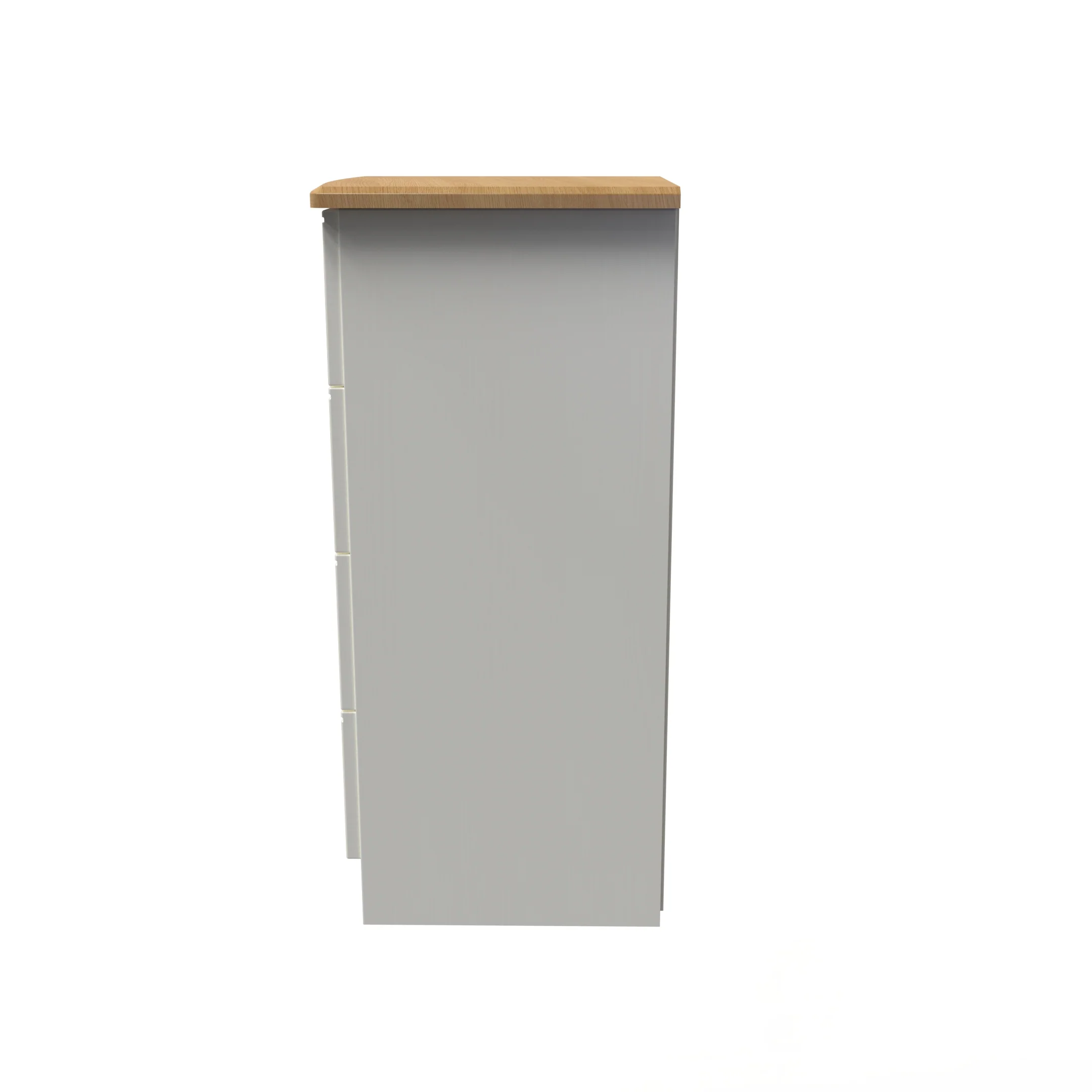 Westminster Ready Assembled 4 Drawer Tallboy in Cream Ash & Riviera Oak - Image 2