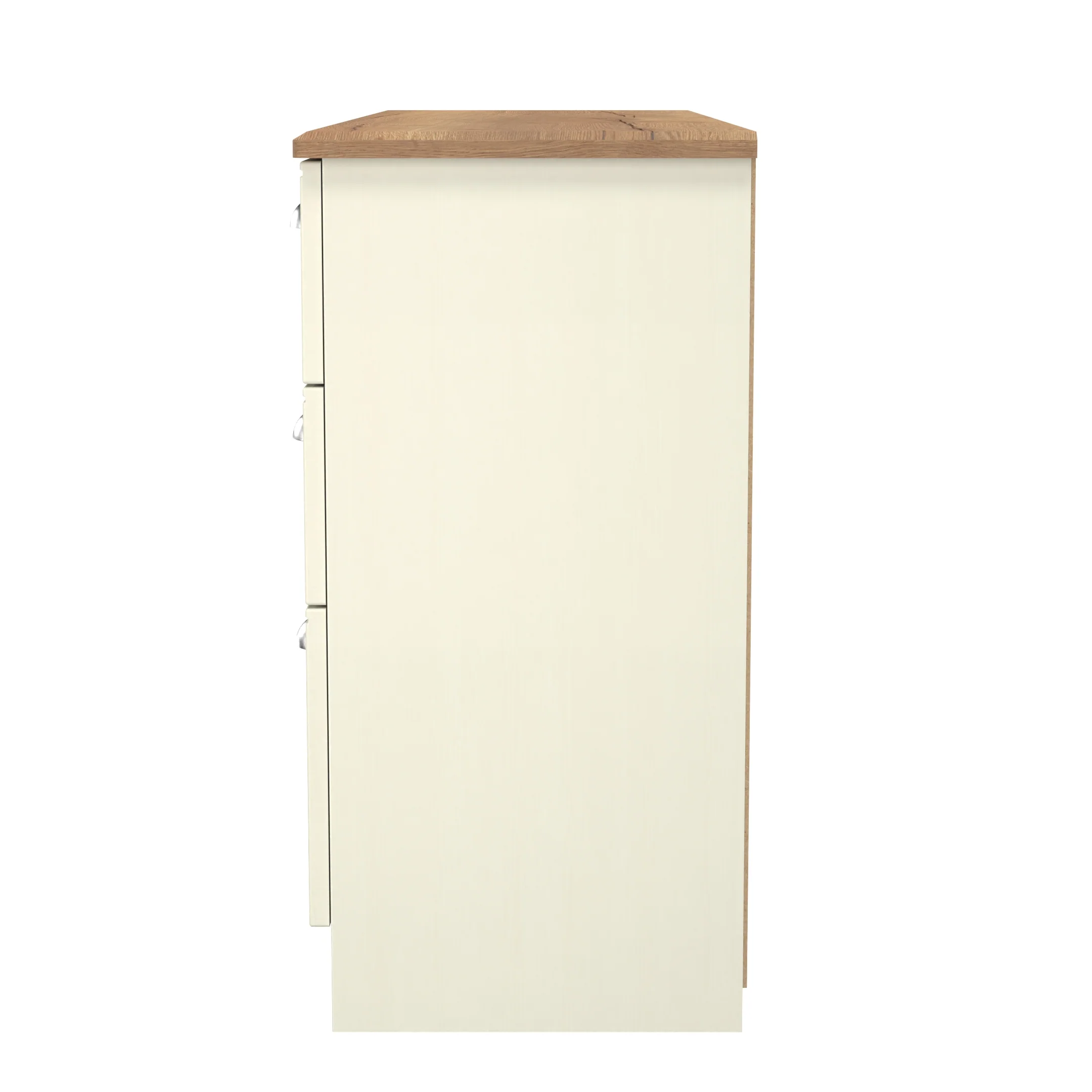 Westminster Ready Assembled Double Pedestal Desk in Cream Ash & Riviera Oak - Image 3