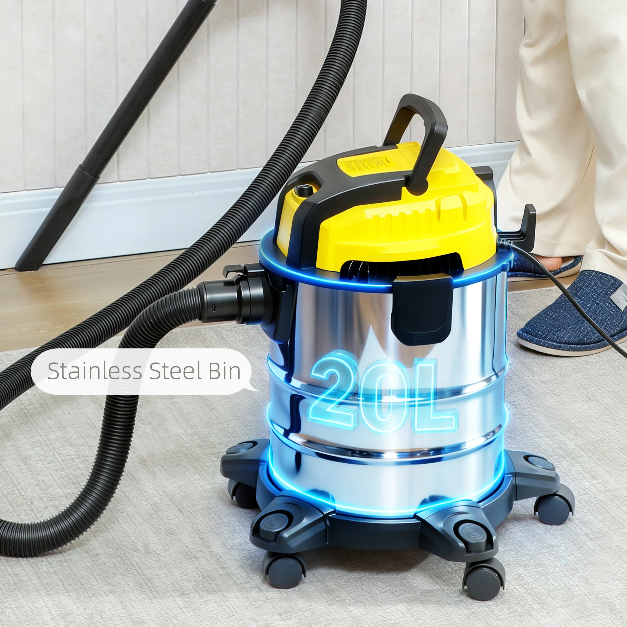 Wet And Dry Vacuum Cleaner, Wet & Dry Vacuum Cleaner W/ Blower For Workshop - Image 4