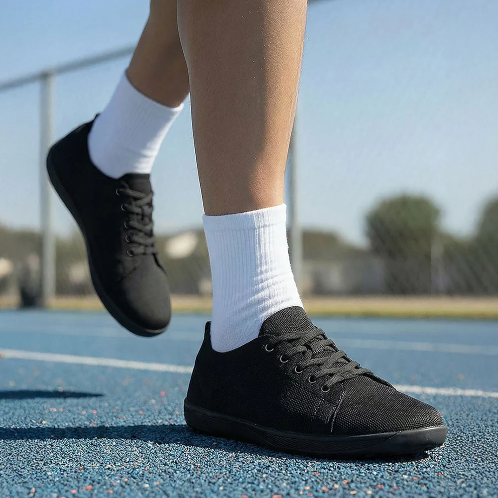 Wide Fit Trainers Comfortable Running Trainers - Black - Image 2
