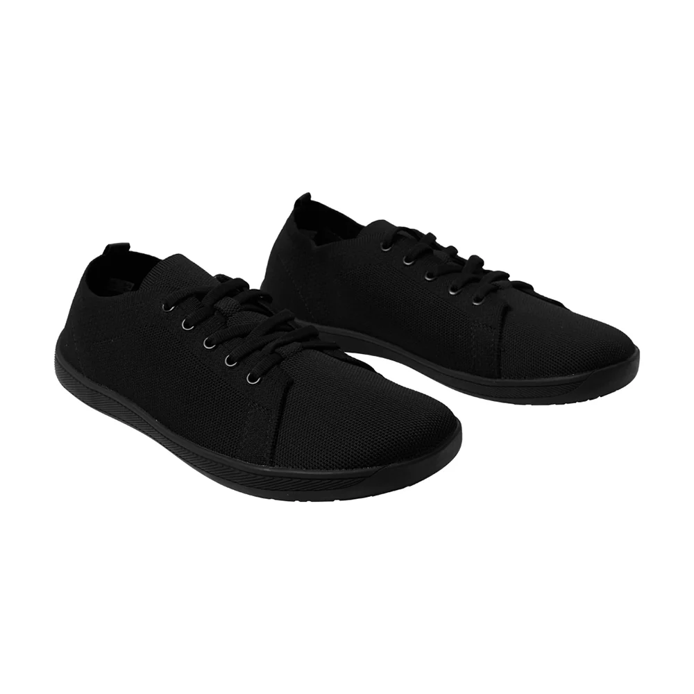 Wide Fit Trainers Comfortable Running Trainers - Black - Image 5