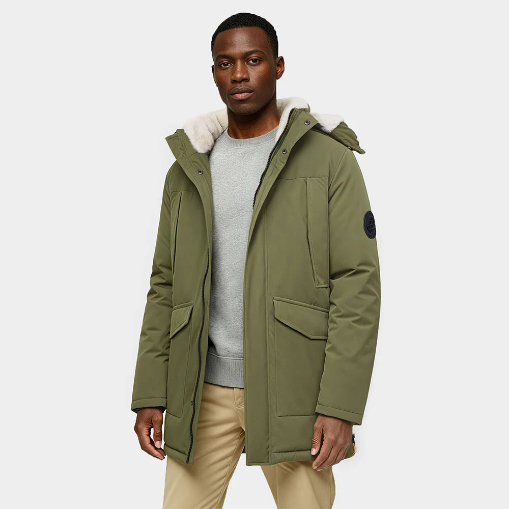 Winter Mid-Length Padded Coat Jacket With Hood