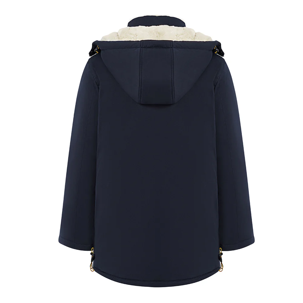 Winter Mid-Length Padded Coat Jacket With Hood - Image 3