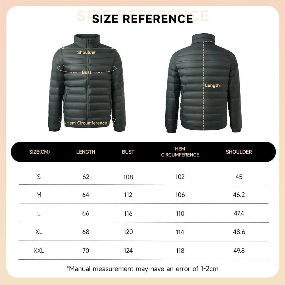 Winter Ultra Light Down Jacket - Dark Green - Image 5