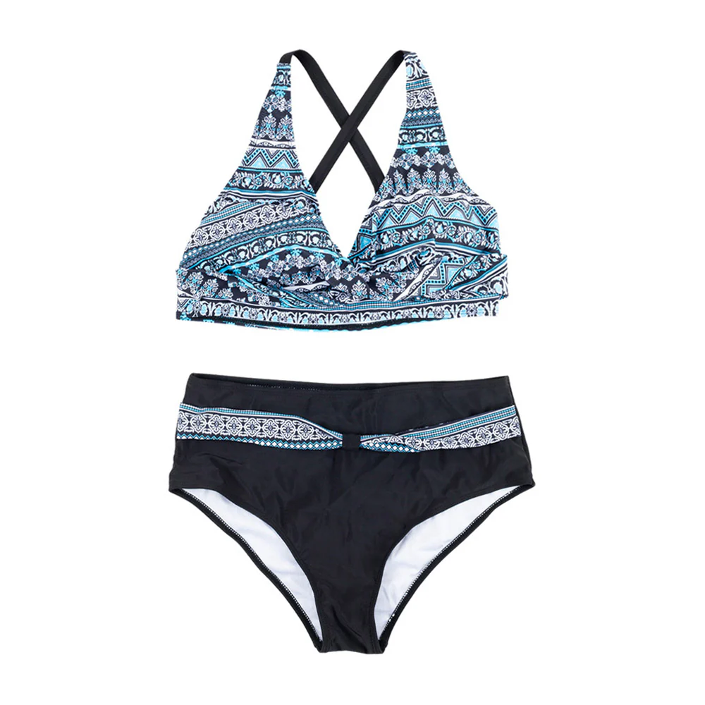 Women Two Piece V-Neckline Bikini Swimsuit - Image 3