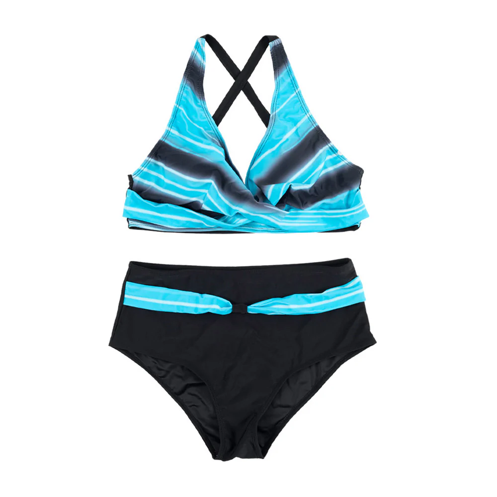 Women Two Piece V-Neckline Bikini Swimsuit - Image 3