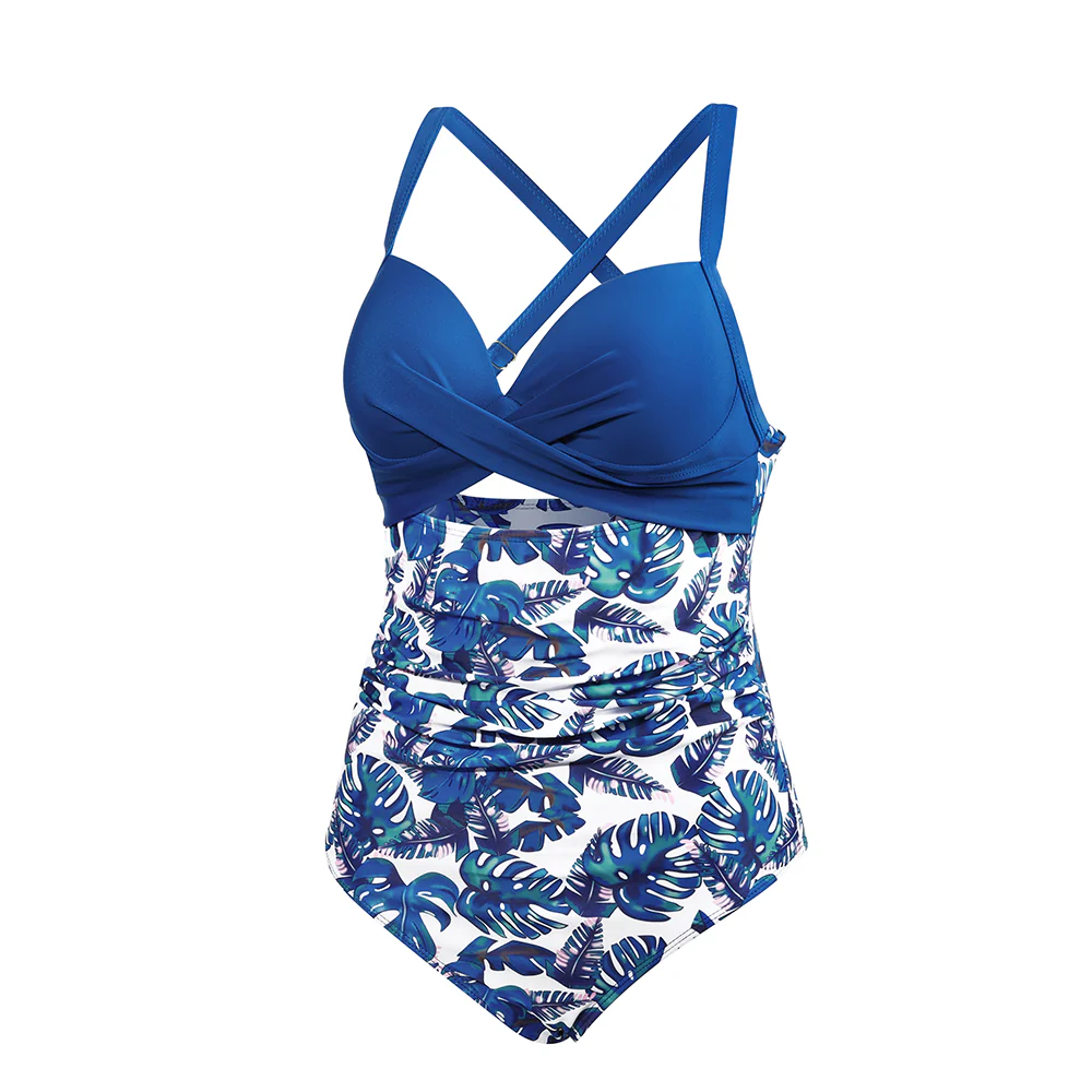 Womens Cut-Out Swimsuit with Cross Straps - Image 4