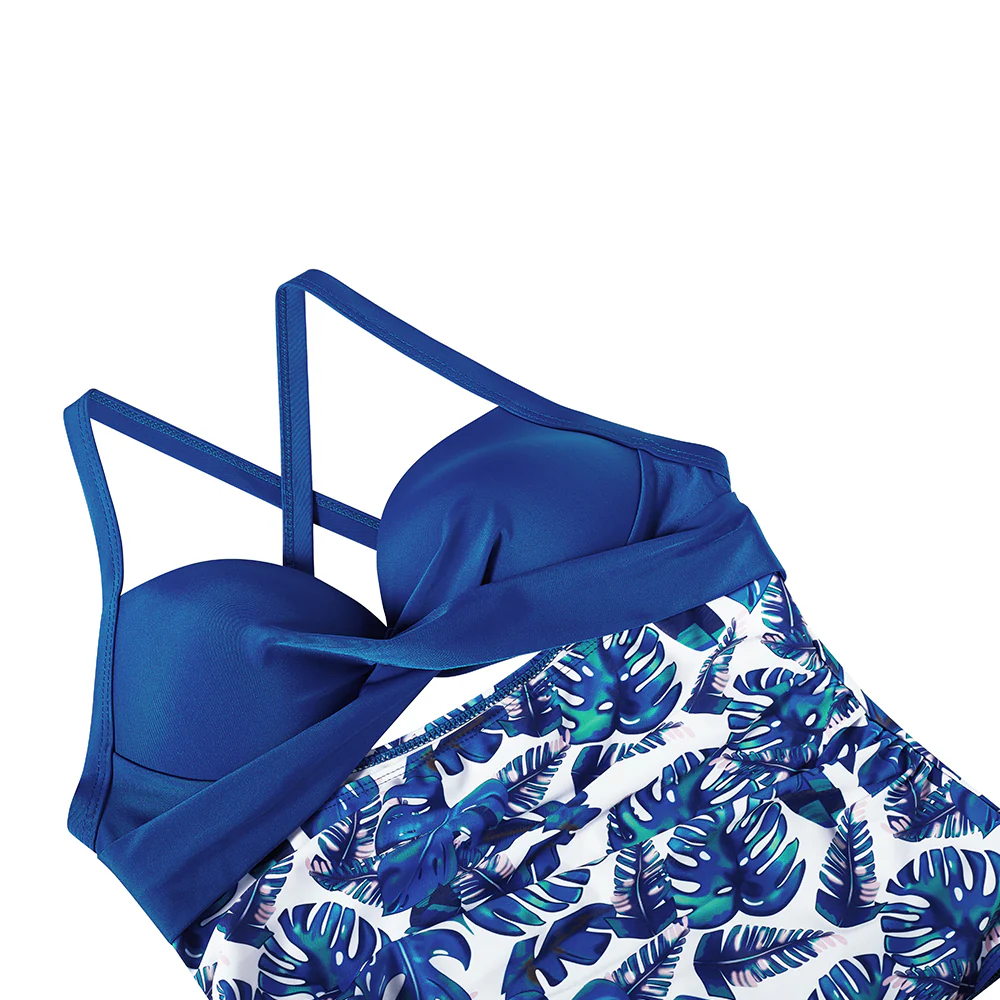 Womens Cut-Out Swimsuit with Cross Straps - Image 6