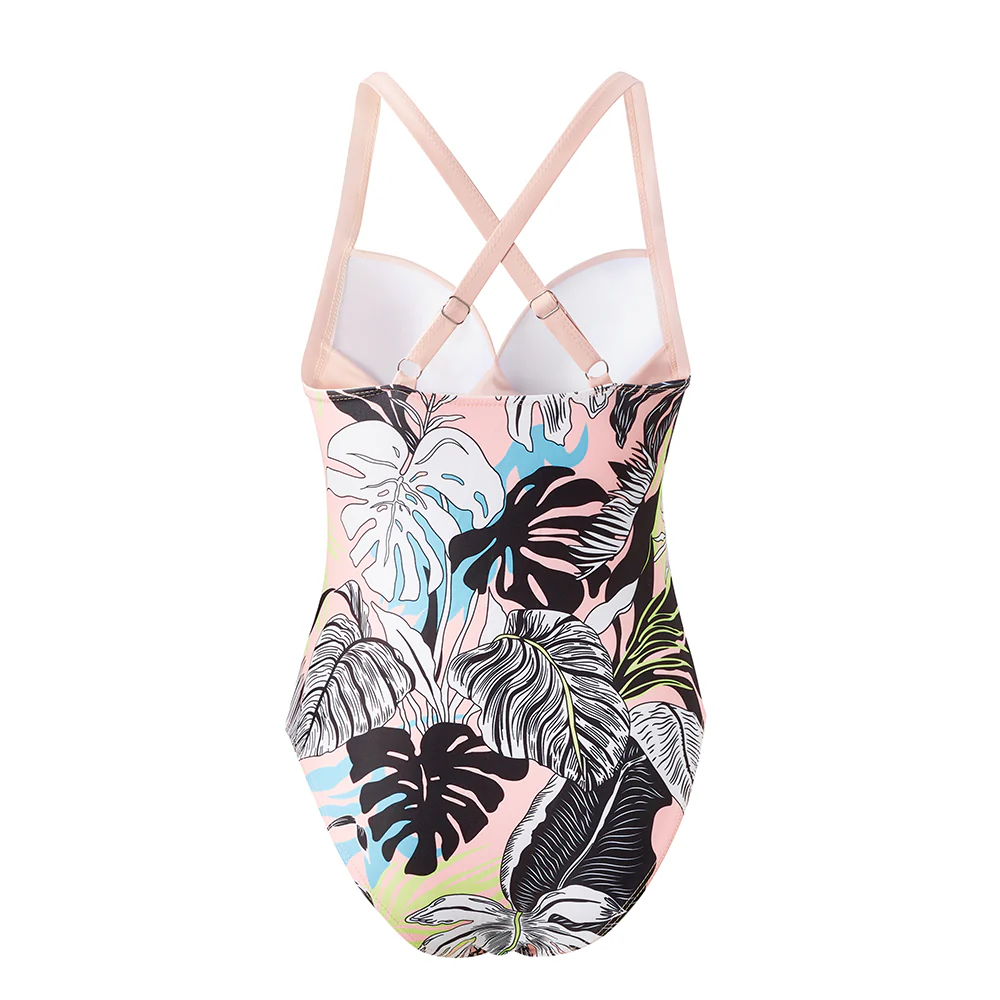 Womens Cut-Out Swimsuit with Cross Straps - Image 5