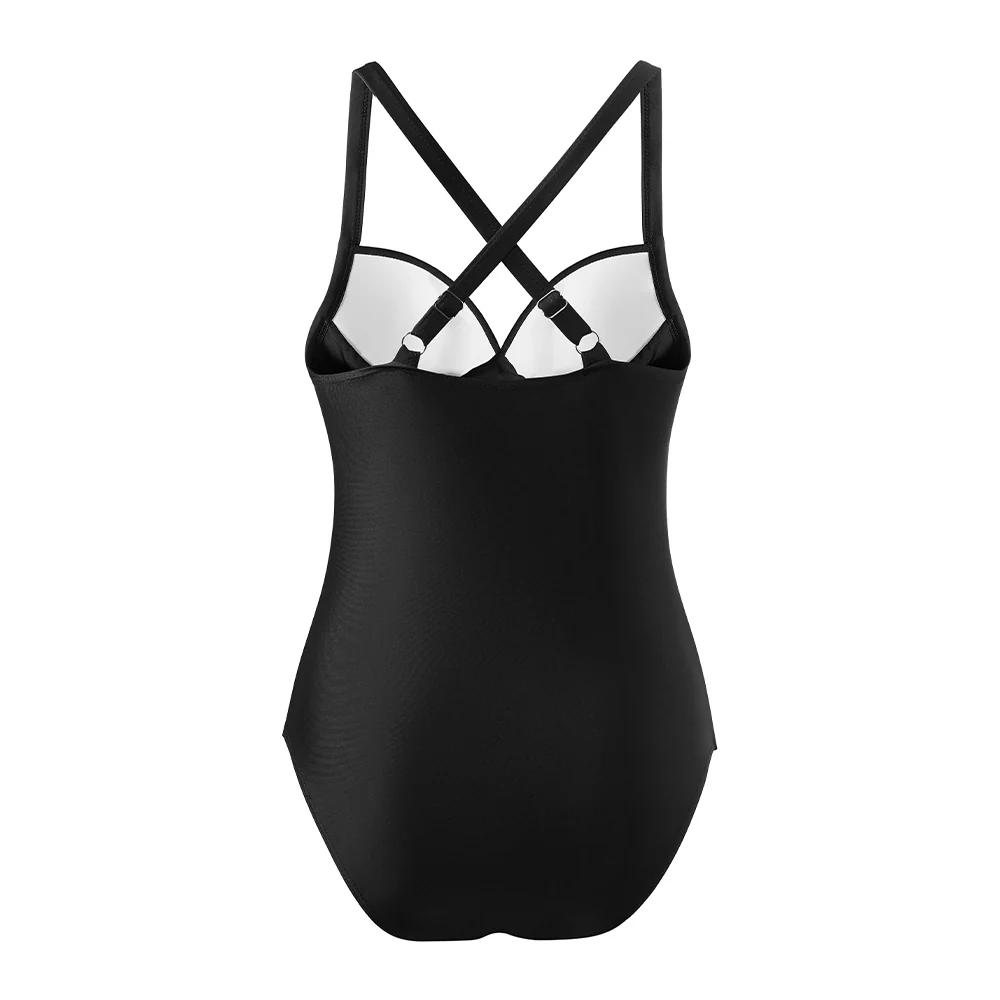 Womens Cut-Out Swimsuit with Cross Straps - Image 5