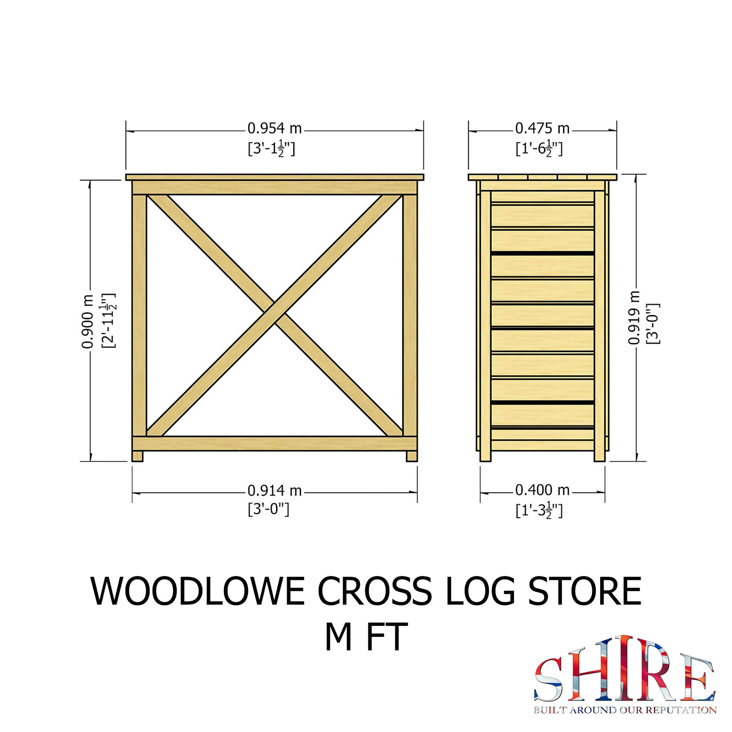 Woodlowe Cross Log Store - Image 4