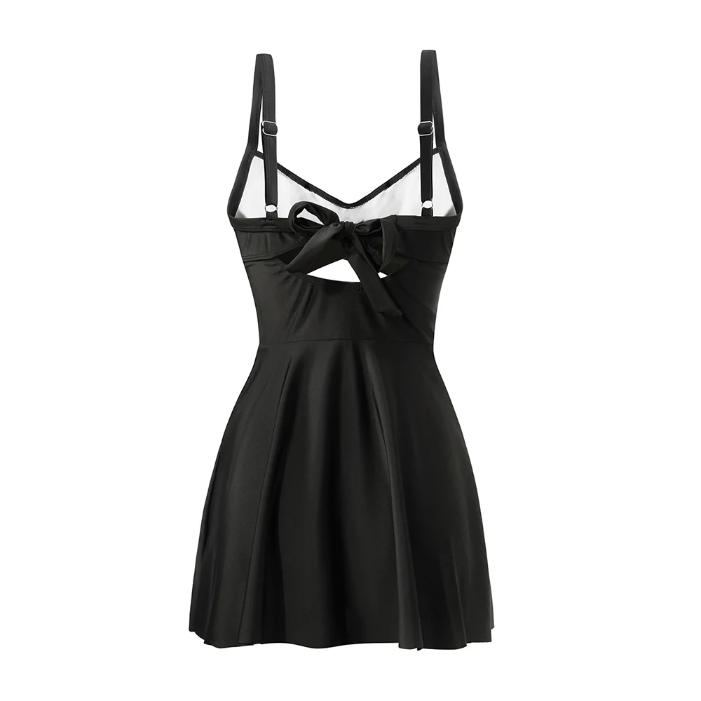 Wrap-Front V-Neck Tummy Control One-Piece Swimsuit - Image 4