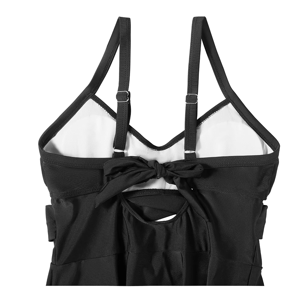 Wrap-Front V-Neck Tummy Control One-Piece Swimsuit - Image 5