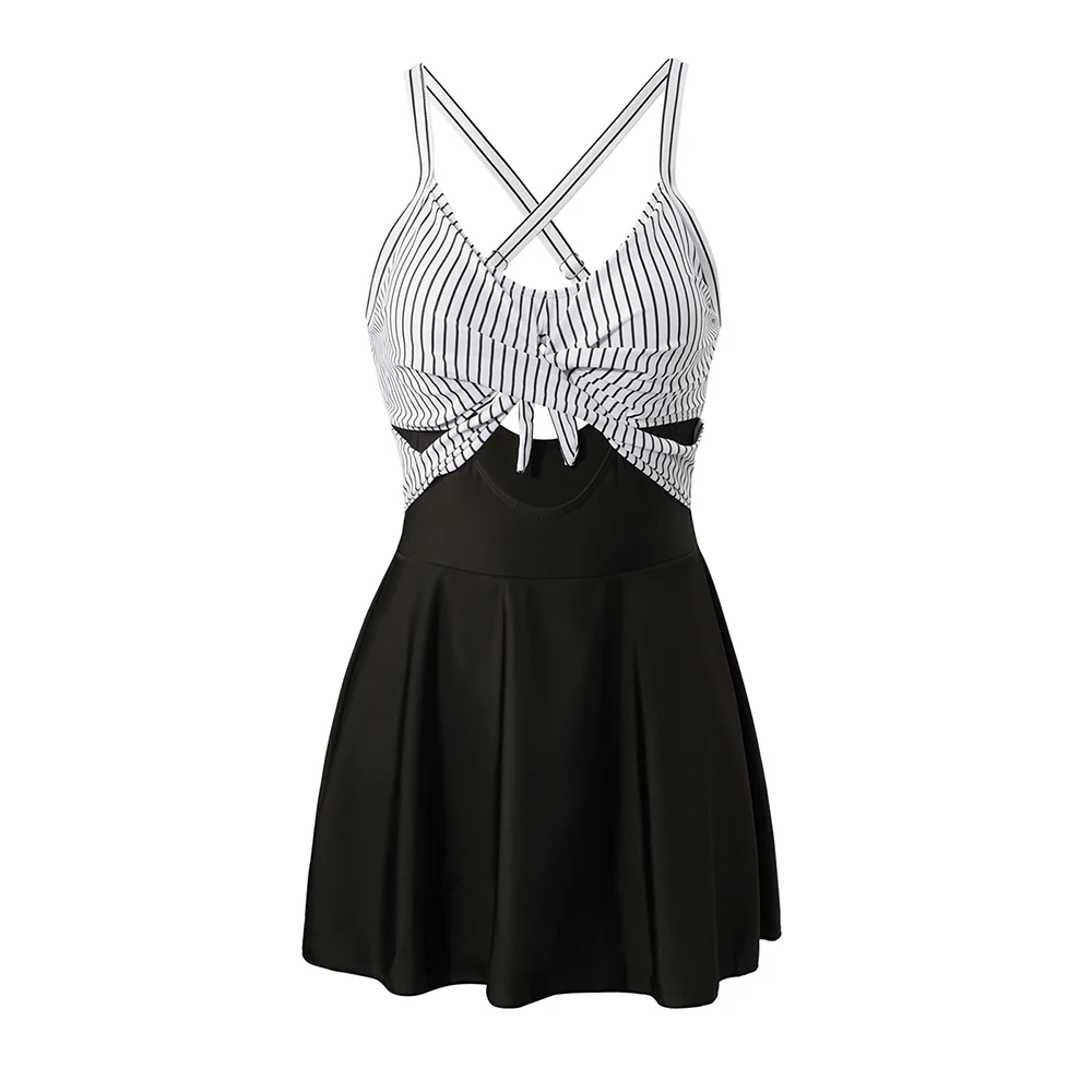 Wrap-Front V-Neck Tummy Control One-Piece Swimsuit - Image 3
