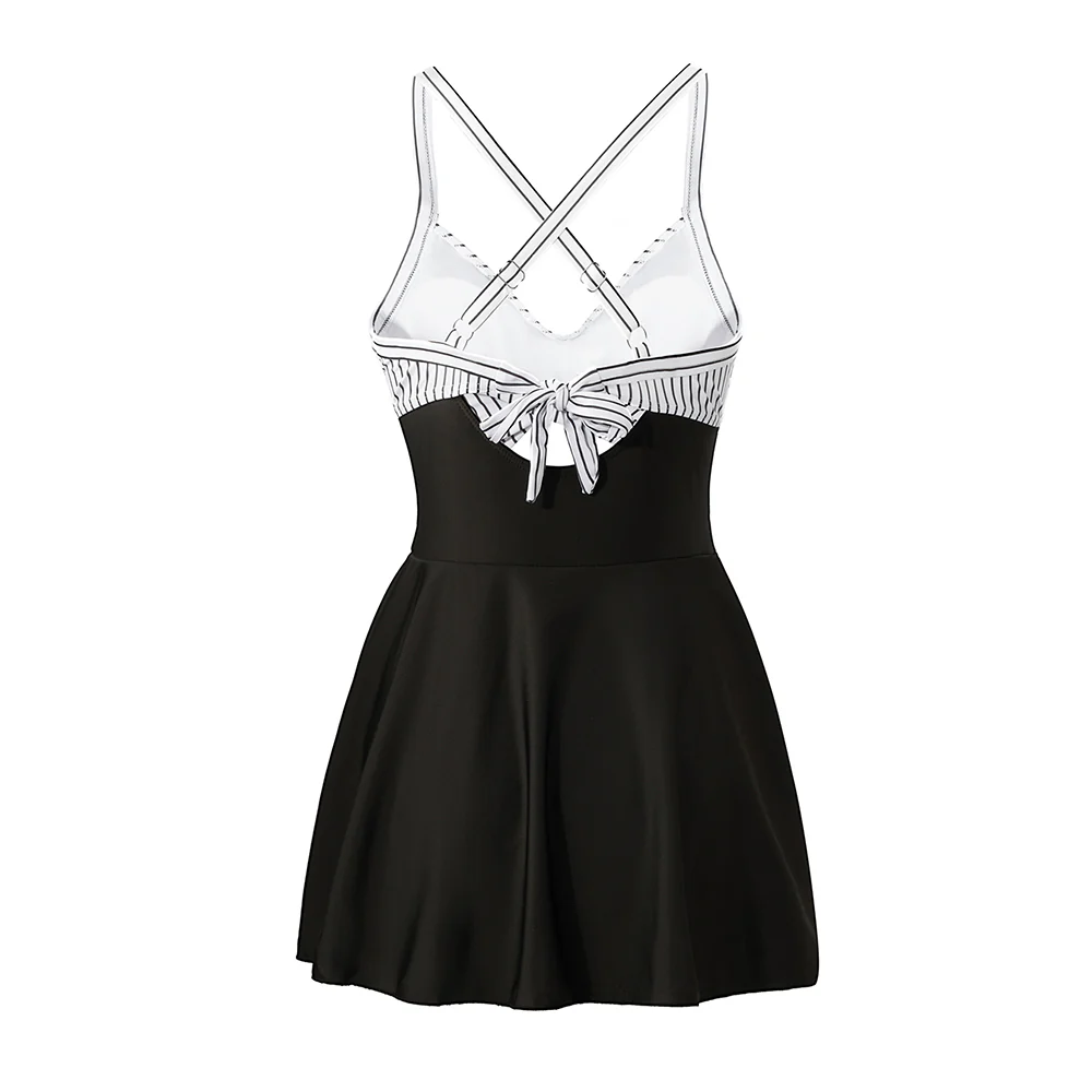 Wrap-Front V-Neck Tummy Control One-Piece Swimsuit - Image 4