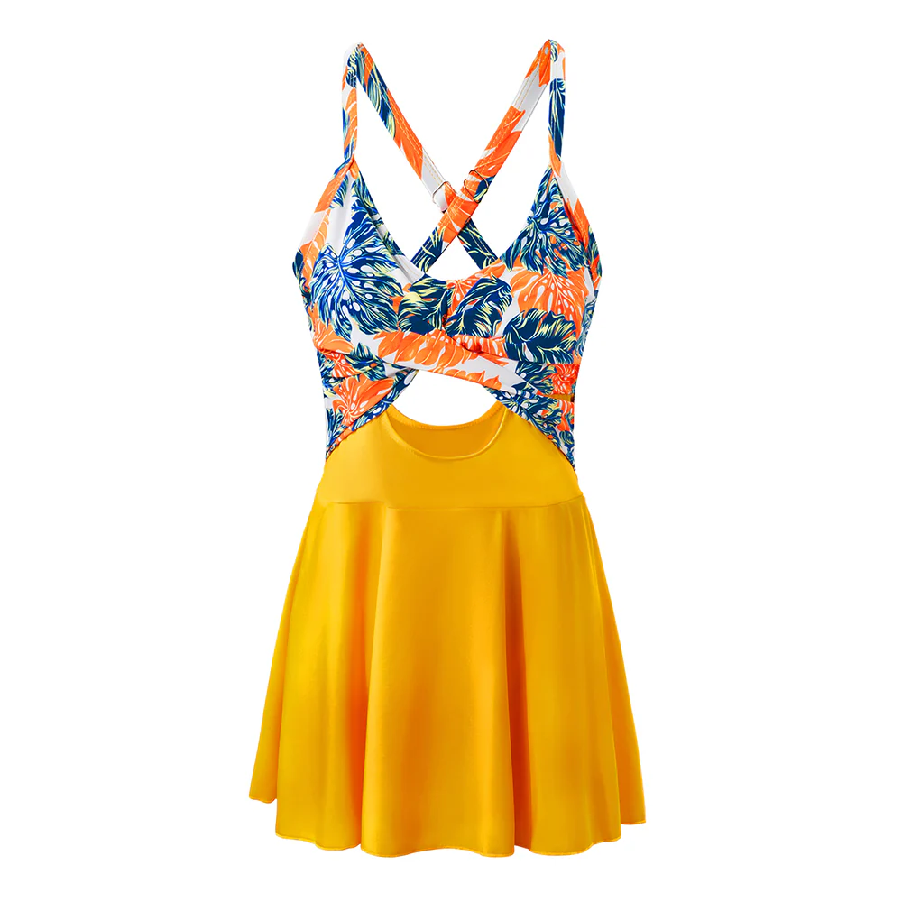 Wrap-Front V-Neck Tummy Control One-Piece Swimsuit - Image 3