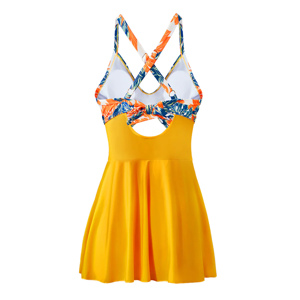 Wrap-Front V-Neck Tummy Control One-Piece Swimsuit - Image 4
