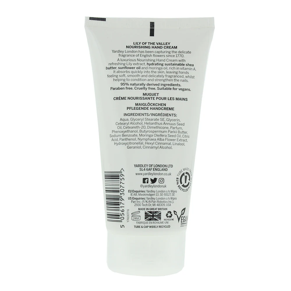 Yardley Lily Of The Valley Hand Cream 75ml - Image 2