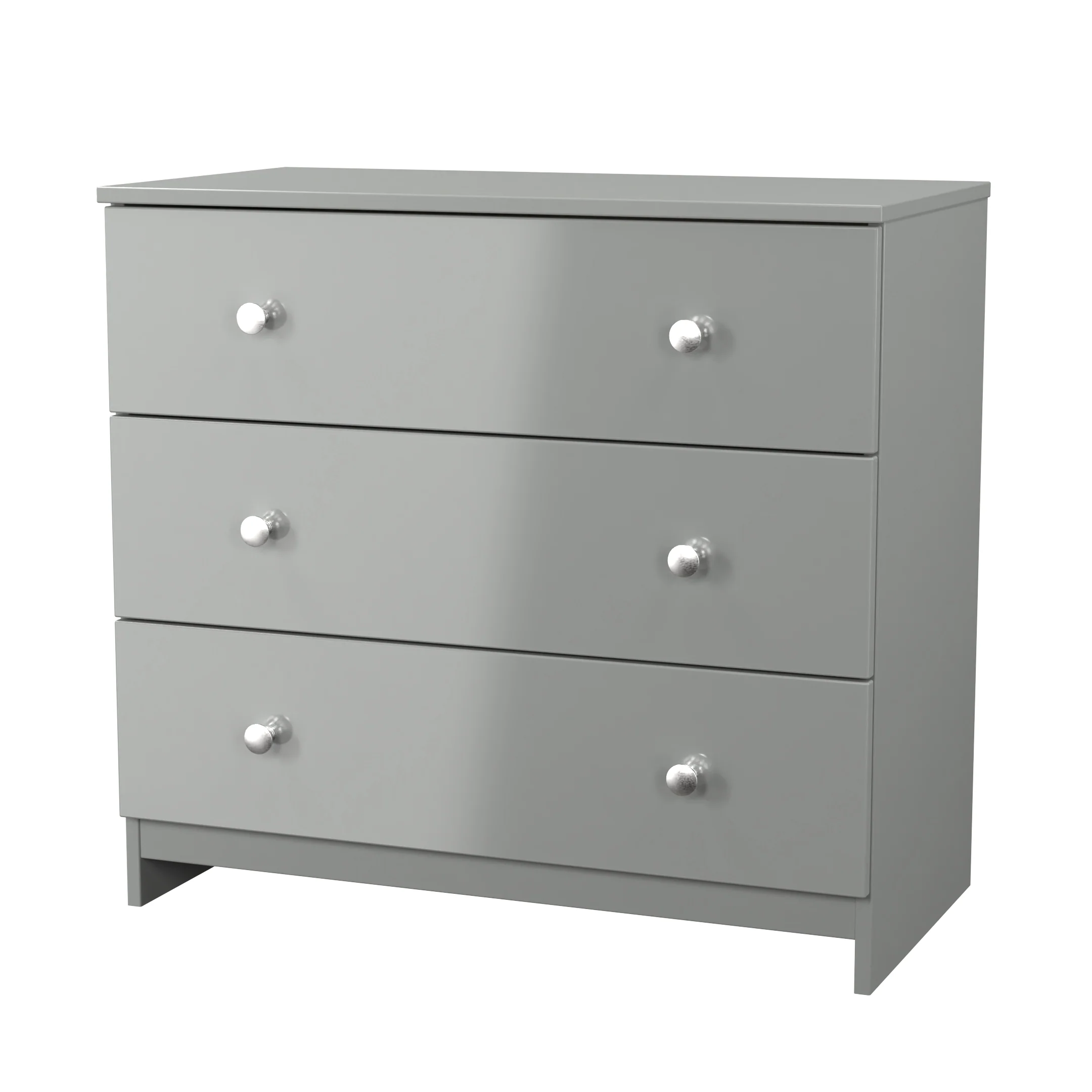 Yarmouth 3 Drawer Chest in Uniform Grey & Dusk Grey - Ready Assembled - Image 4